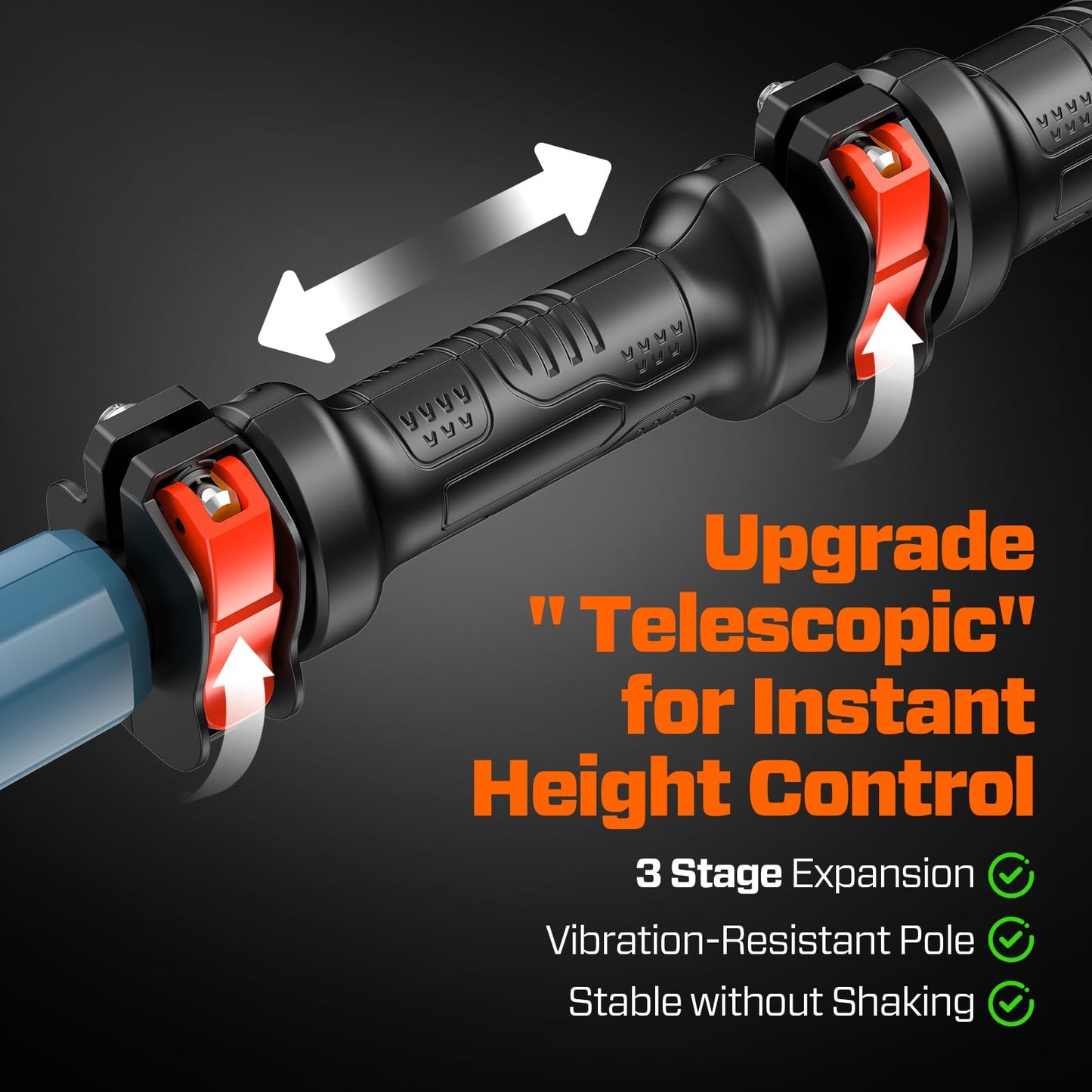 SENIX 10" Cordless Pole Saw, 60V Max 3.0Ah Battery Powered, Carbon Fiber Telescoping Pole (4.6-8.5 ft), 65.5 ft/s Cutting Speed for Tree Pruning and Branch Trimming