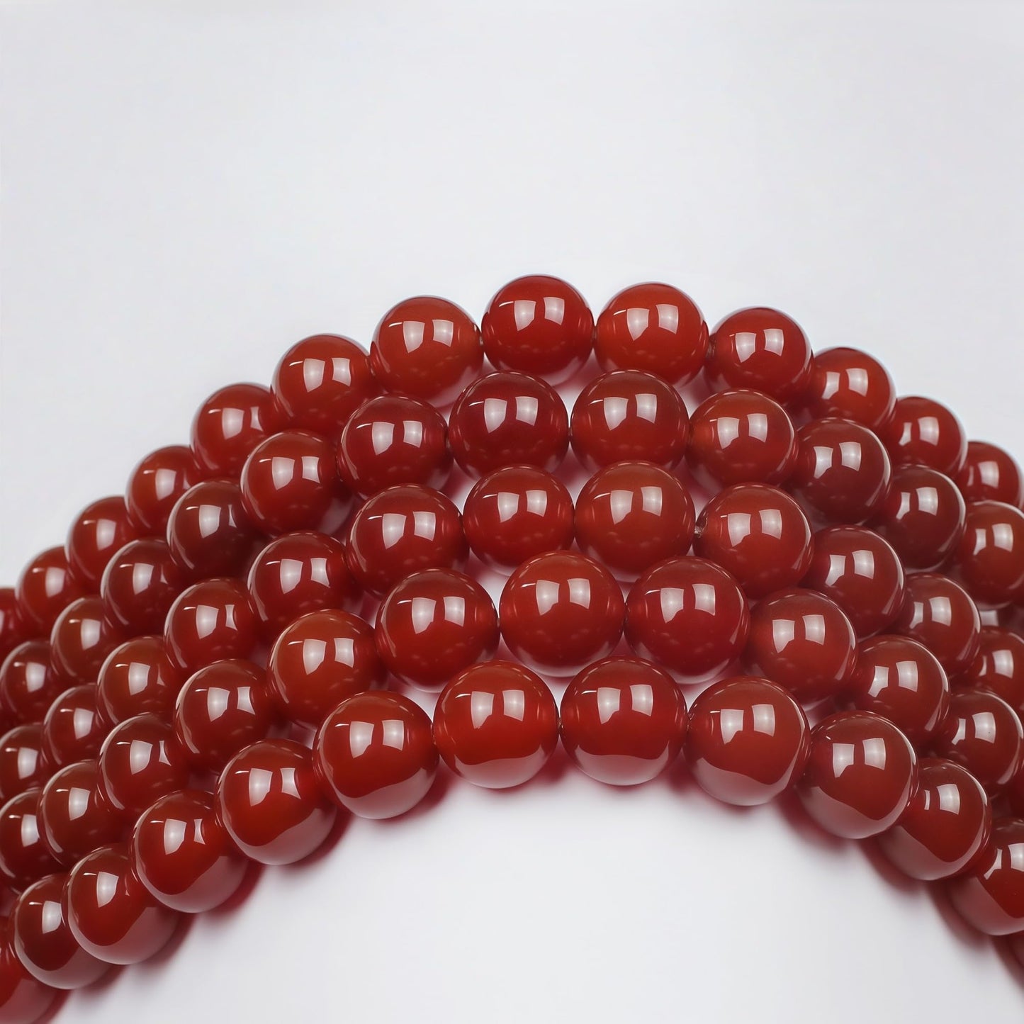 MJDCB Natural Stone Bead Red Cornelian Gemstone Loose Beads for Jewelry Making Bracelet Necklace 10mm