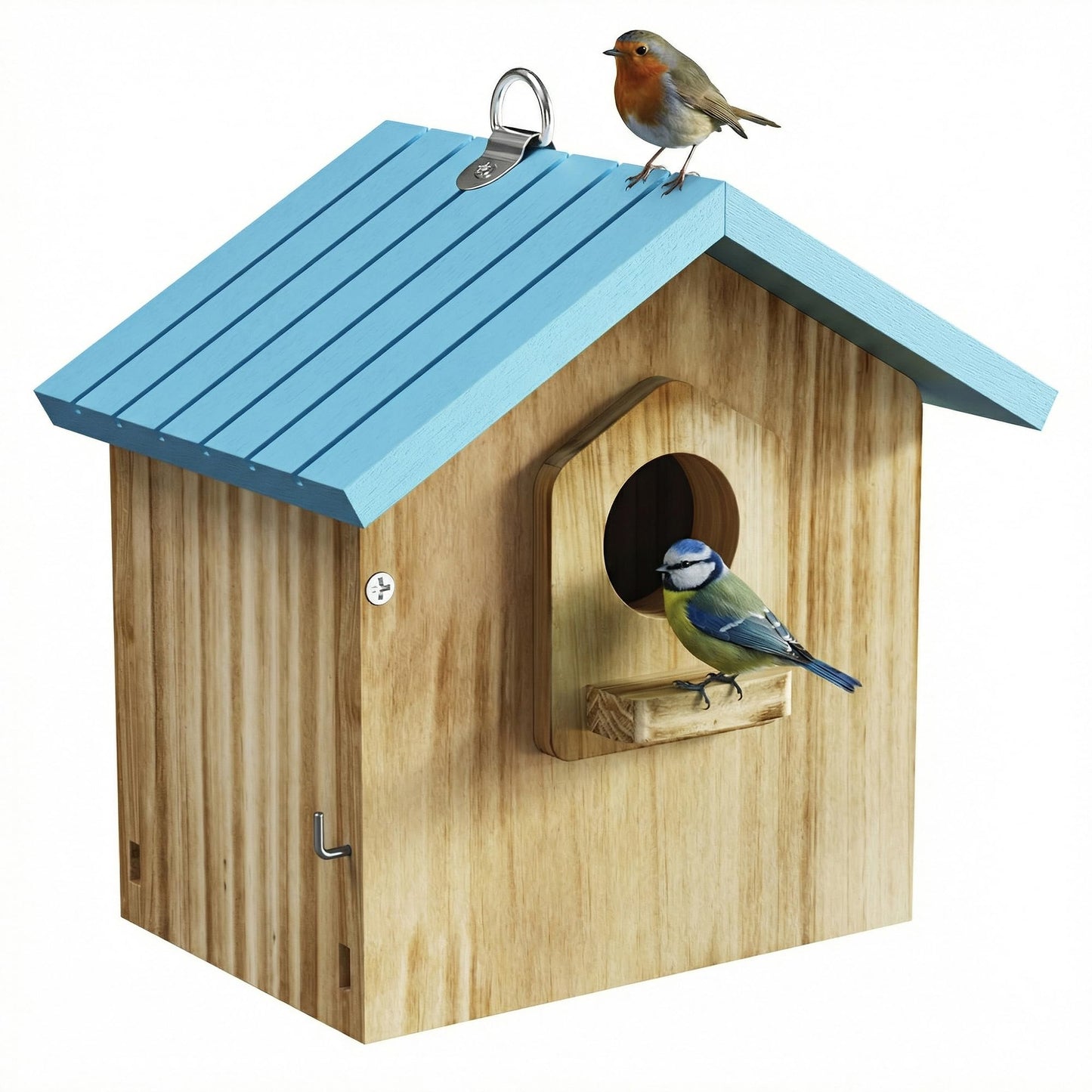 Auslar Bird House for Outside, Wooden Birdhouses for Outdoors, Bluebird House for Outside Clearance, Hanging Bird Houses for Cardinals Finch Wren Swallow for for Garden Viewing