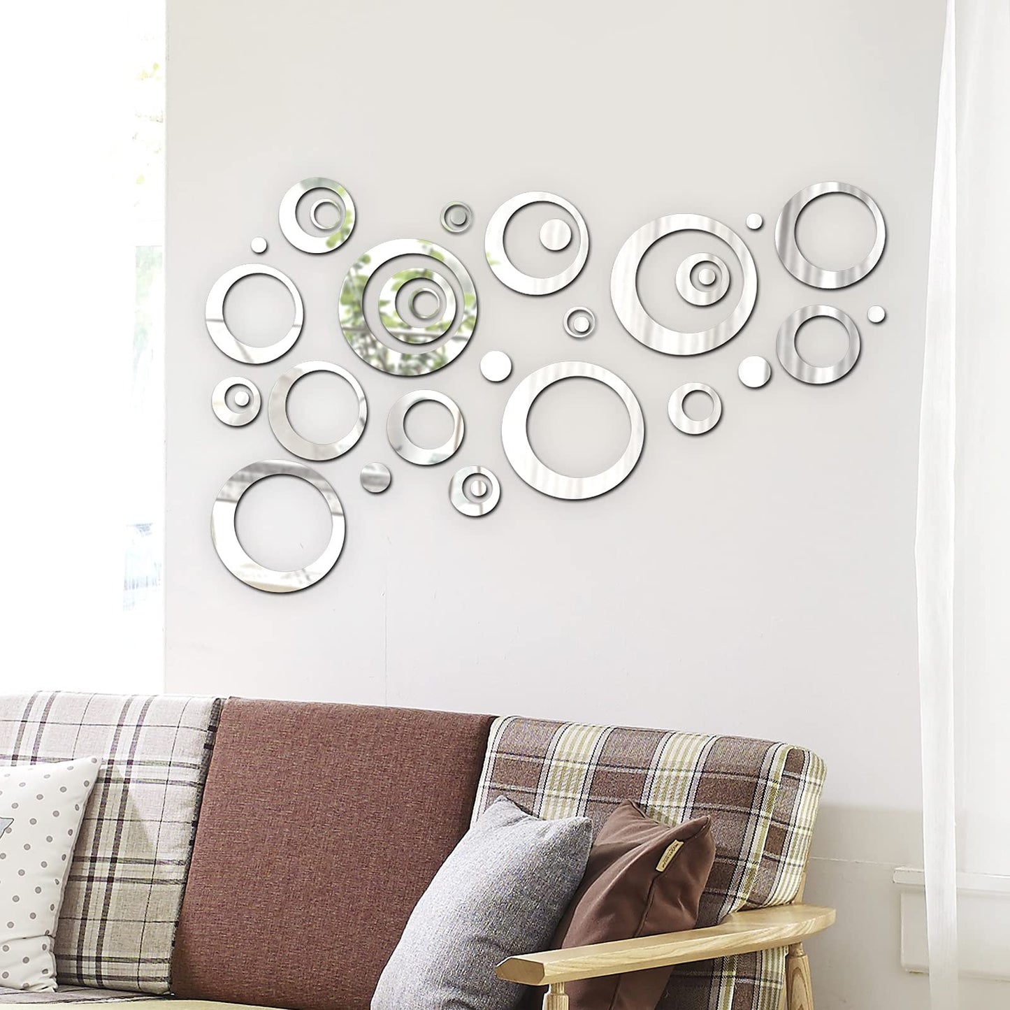 32 Pieces Adjustable Acrylic Mirror Removable Wall Sticker Decal Home Decoration (Style 4)