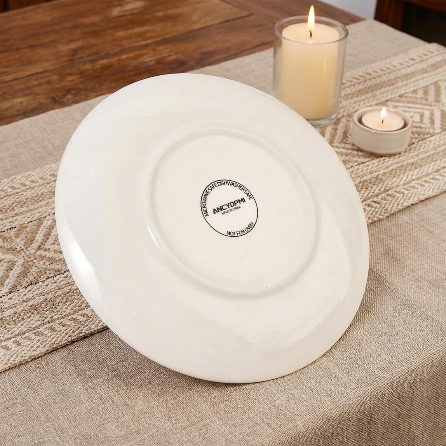 4 Piece Ceramic Plates Set, 8.5Inch Dessert & Salad,Appetizer Plates，Illustrated style Prints, Suitable for Serving Pasta, Pizza. Dishwasher, MicrowaveSafe.gift for birthdays and holidays(8.5inch)