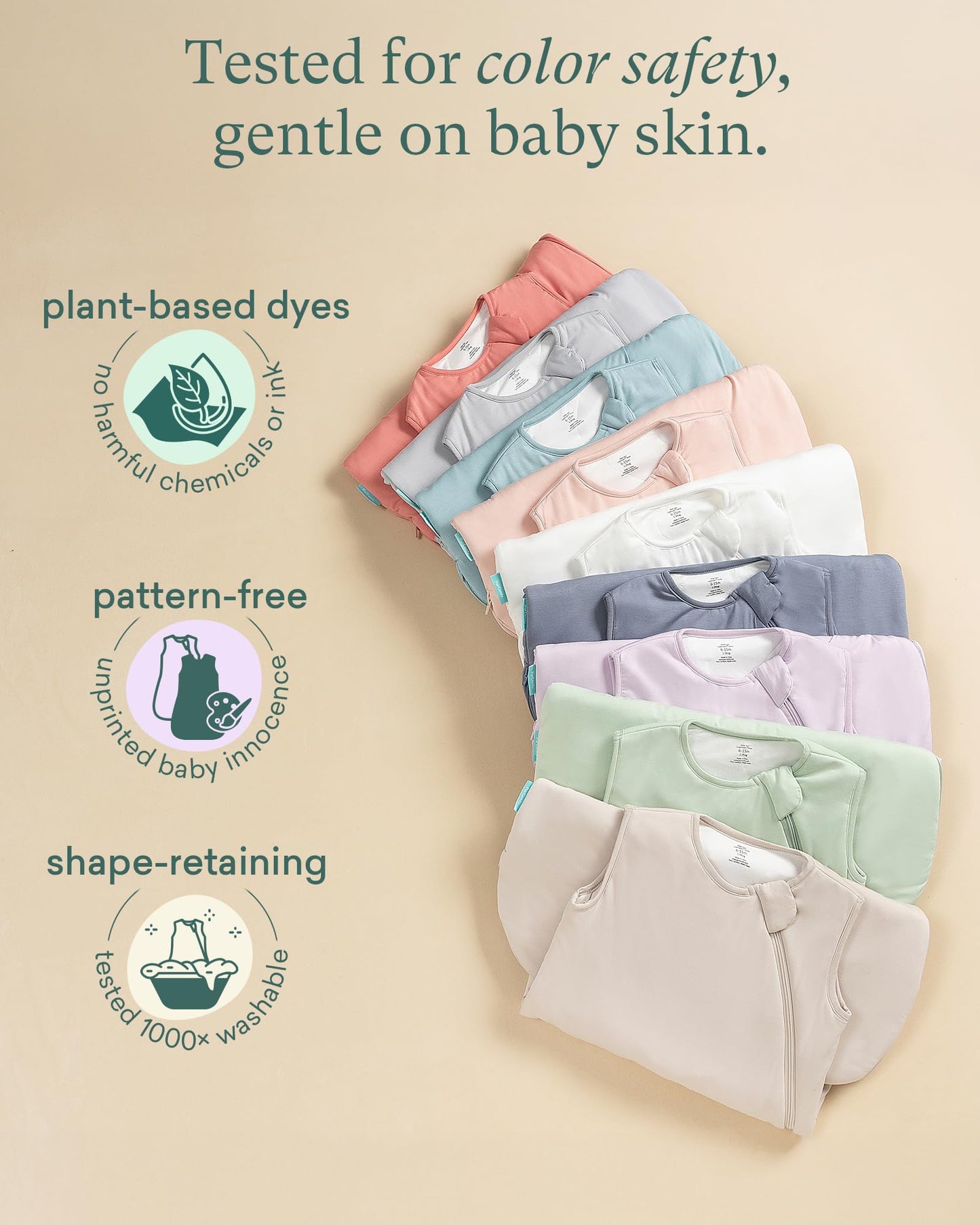 PurComfy Supersoft Sleep Sack 1.0 TOG, Premium Bamboo Viscose Baby Sleeping Bag, 2-Way Safe Zipper Sleep Sacks 6-15 Months (Forest)
