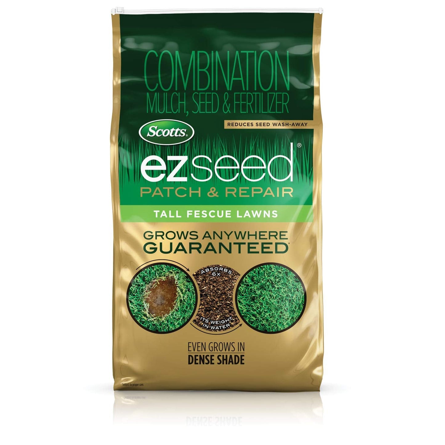 Scotts EZ Seed Patch & Repair Tall Fescue Lawns - Combination Mulch, Grass Seed and Fertilizer for Bare Spots and Repair, Covers Up to 225 sq. ft., 10 lb.