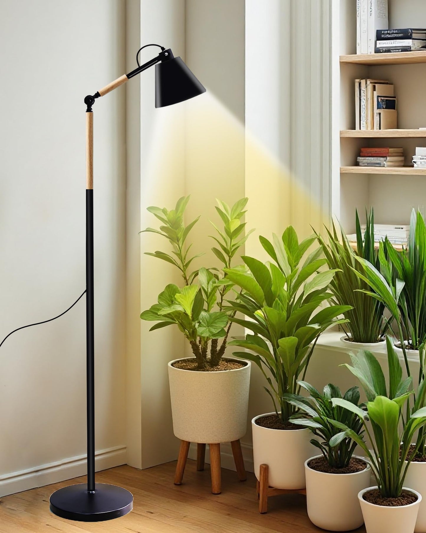 Arikashin Standing Plant Grow Light, LED Growing Light Full Spectrum for Indoor Plants，4/8/12H Timer, Flow Grow Light for Tall Large Indoor Plants