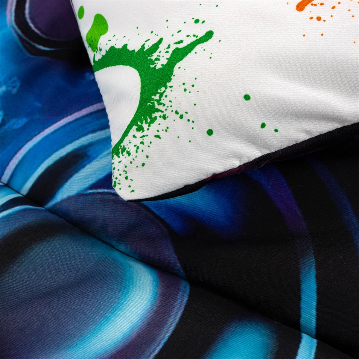 NTBED Game Console Comforter Set for Boys Girls Kids Space Universe Gaming Geometric Lightweight Microfiber Gamer Bedding Sets (Multi, Twin 5Pcs)