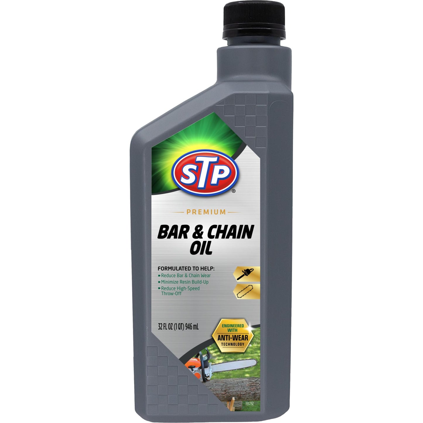 STP Premium Bar and Chain Oil, Tools and Chainsaw Oil Treatment Reduces Bar and Chain Wear, 32 Oz