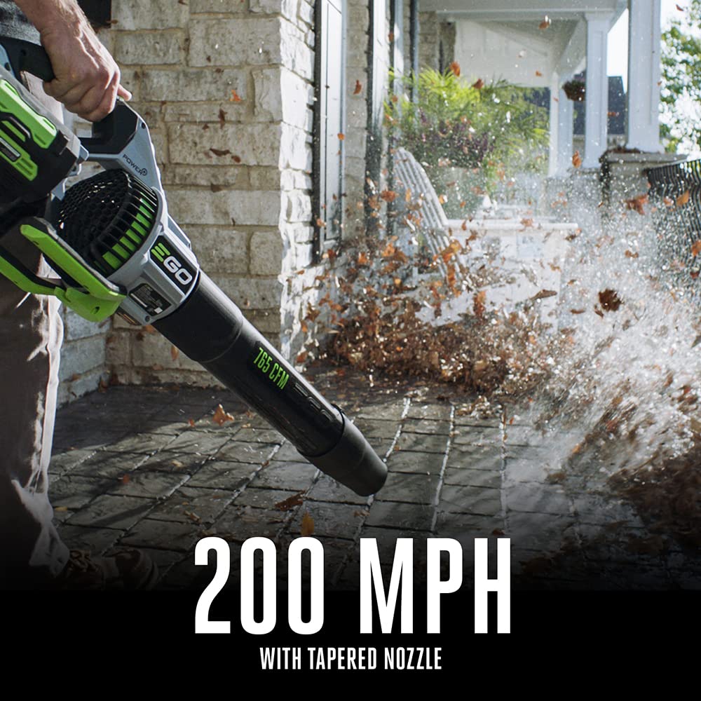 EGO POWER+ Leaf Blower Cordless 765 CFM with 56V 5.0Ah Battery and 320W Charger Included (LB7654) Plus Extra 2.5Ah Battery (BA1400T)
