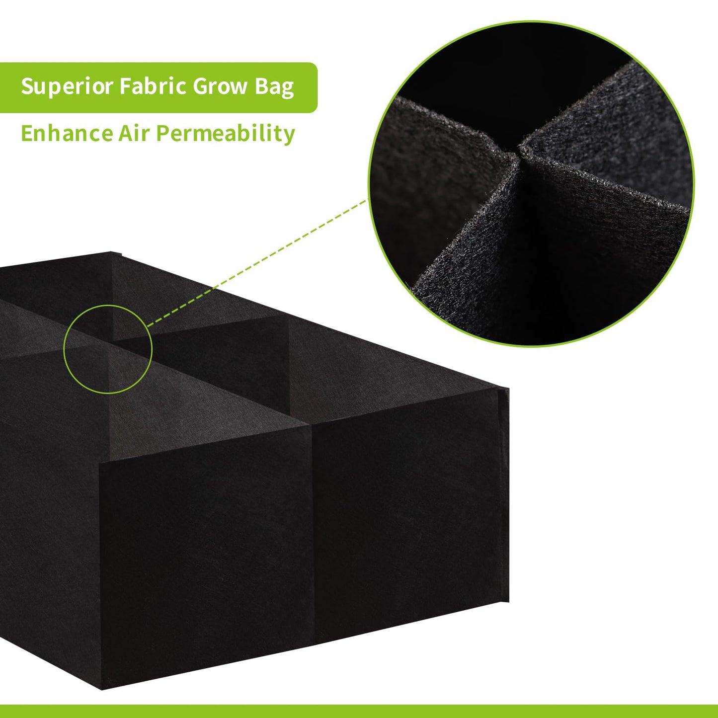 Encooldesty 2 Pack 2x2x1Ft 30 Gallons Fabric Raised Garden Bed,Garden Grow Bed,Raised Beds for Gardening,Raised Garden Beds Outdoor for Potato,Tomato,Vegetable and Fruits