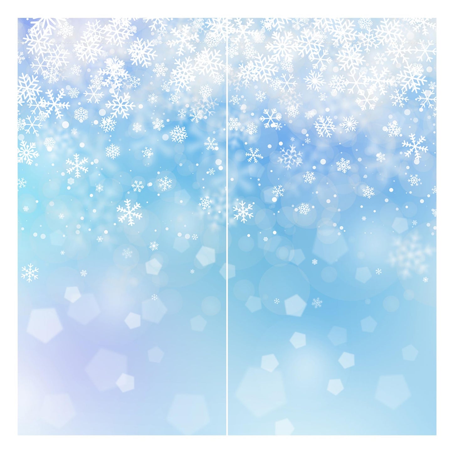 Yilinata Frozen Winter Wonderland Window Curtains for Kids Girls Snowy Landscape Snowflake Baby Living Room Bedroom Nursery Toddler Home Rod Pocket Drapes Decor 84 in x 84 in