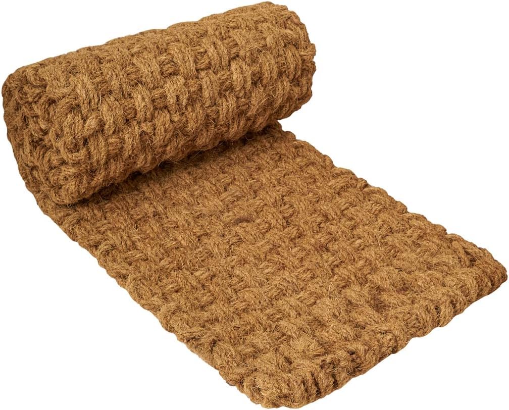 BARIEN 17” x 6 Ft Garden Pathway, 100% Natural Coco Coir Roll Mats – Hand-Woven Coir for Garden Walkway - Snow Mats for Walkway (17" x 6Ft)