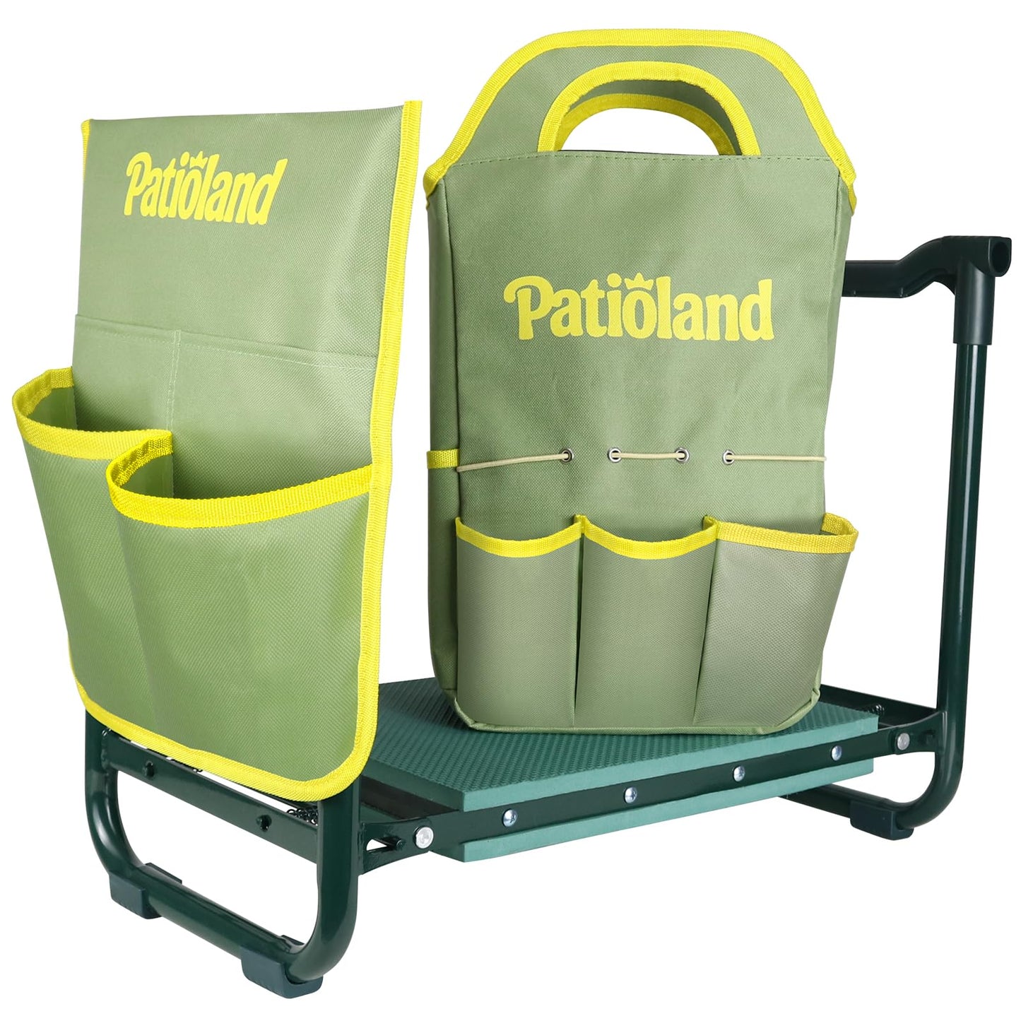 Garden Kneeler and Seat with 1 Gardening Tool Pouch and 1 Tool Bag, 10.2" Widen Heavy Duty Thicken Soft Kneeling Pad, Folding Garden Stool, Outdoor Yard Work Seat, Ideal Gardening Gifts for Mom, Women