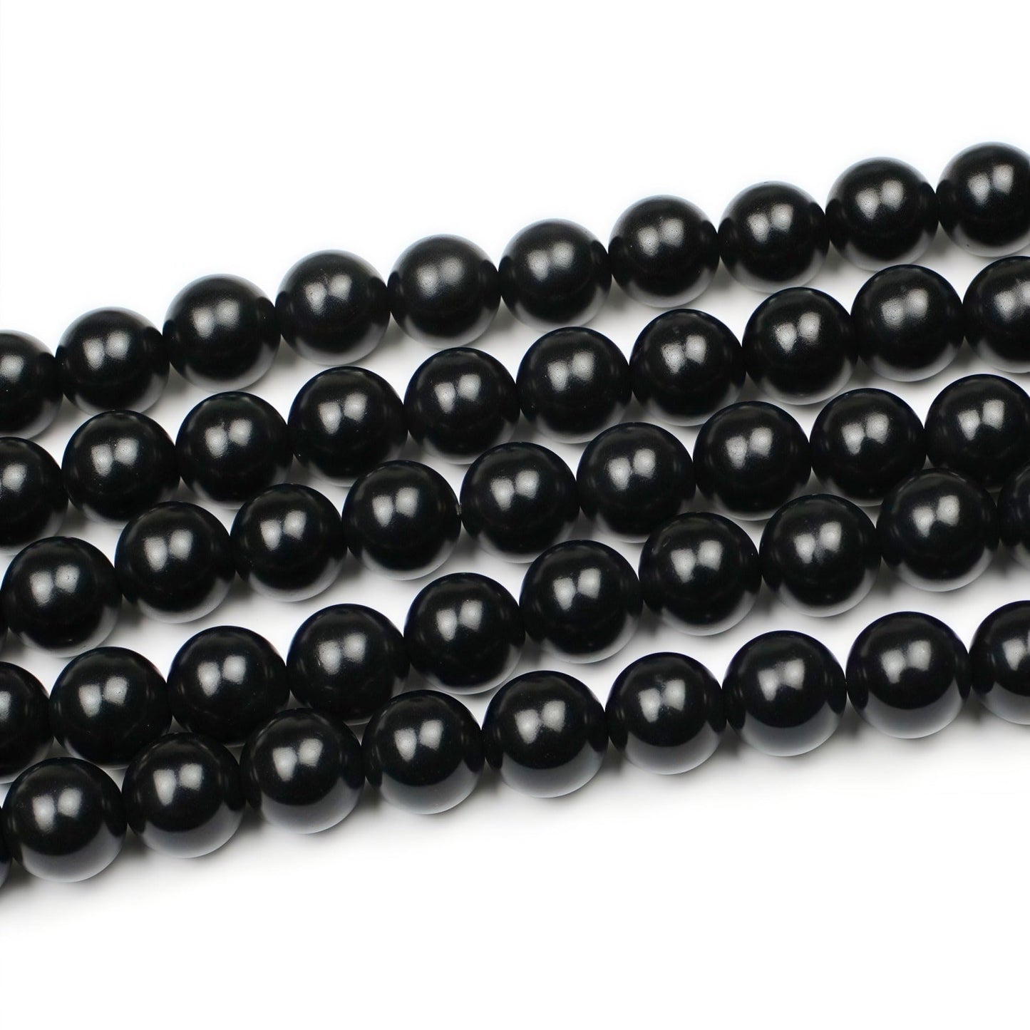 MJDCB Real Stone Beads Natural Matte Black Onyx Agate Round Loose Bead for Jewelry Making DIY Bracelet Necklace(6mm)