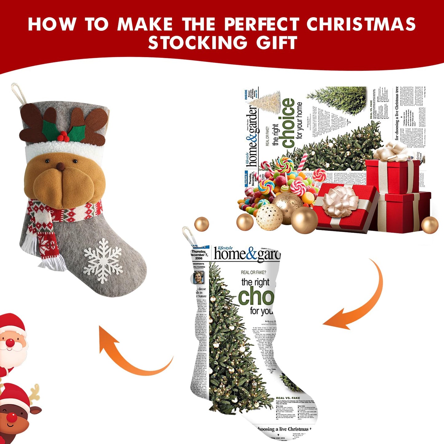 Fruasio 18.5 Inch Christmas Stockings for Hanging Set for 3, Large Xmas Fireplace Mantel Socks with Snowman, Reindeer & Santa, Classic Holiday Hanging Decorations for Home, Party & Gift Stuffers