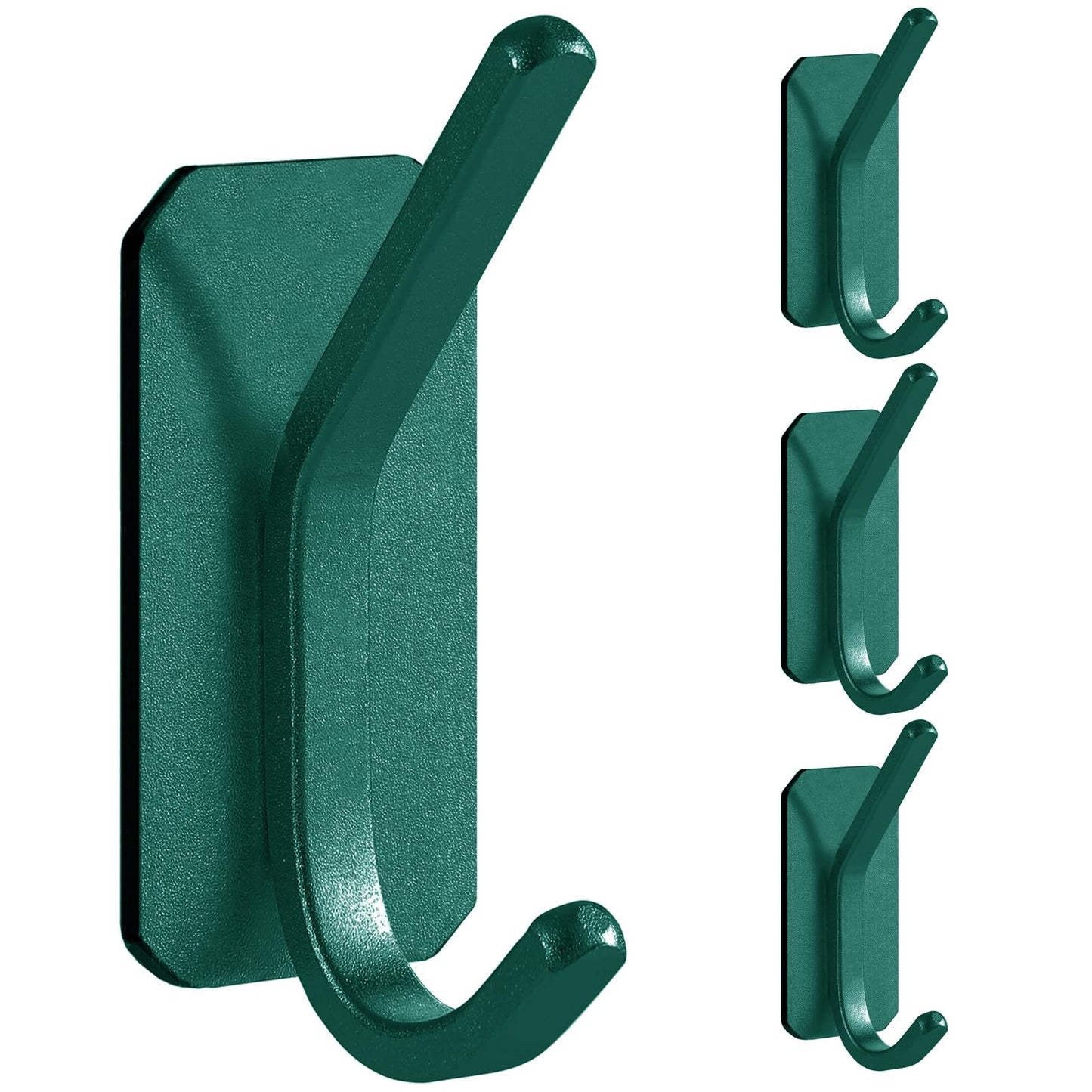 Paoli Heavy Duty Adhesive Wall Hooks (4, Emerald)
