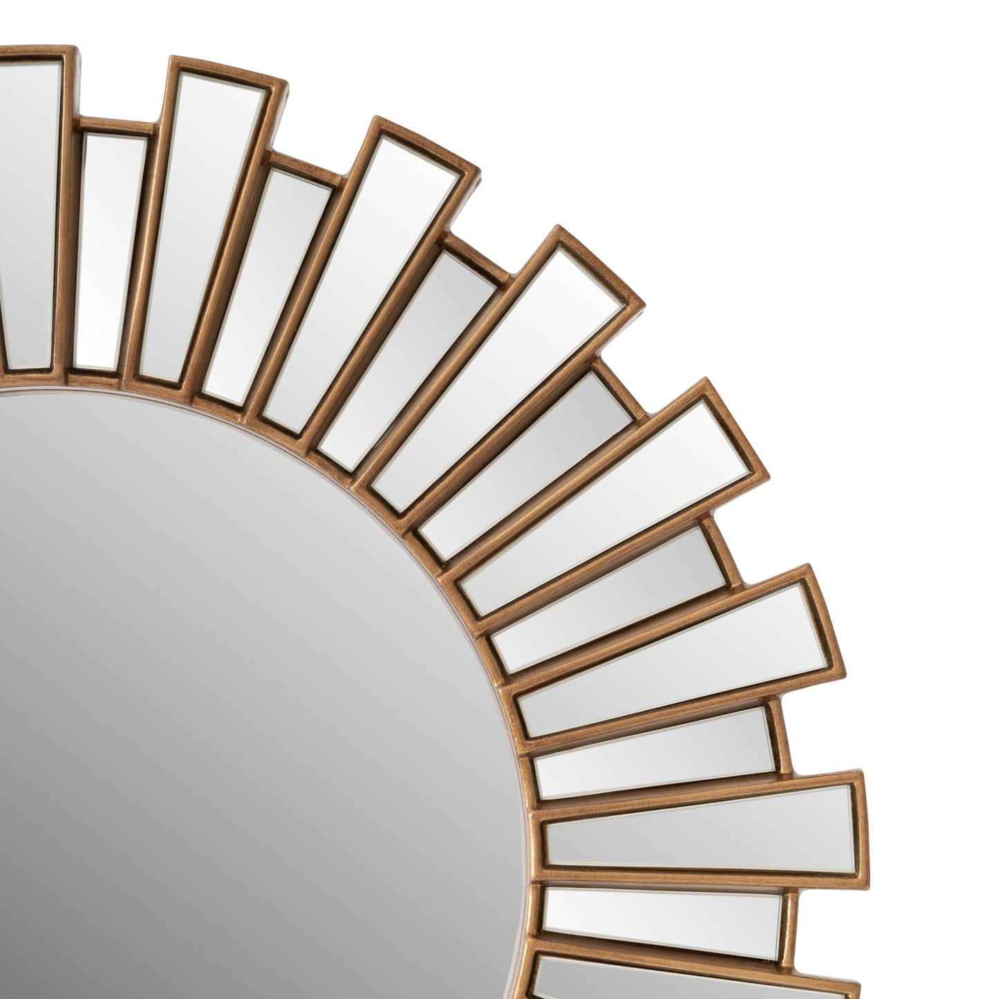 SHYFOY 23.6" Gold Sunburst Wall Mirror, Round Beveled Decorative Mirror with Layered Metal Frame, Glam Luxury Accent Wall Mirror for Living Room, Entryway & Bedroom