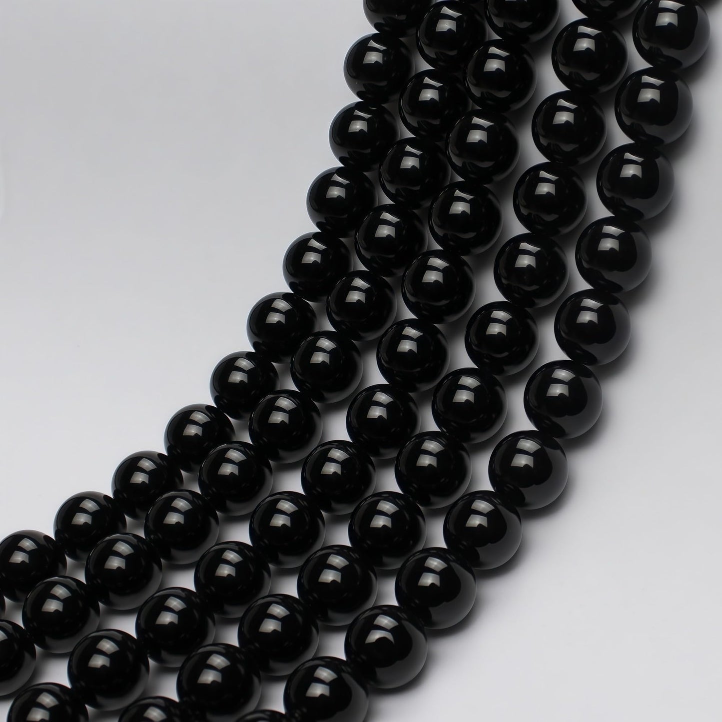 MJDCB Natural Stone Bead Black Onyx Gemstone Loose Beads for Jewelry Making Bracelet Necklace 6mm