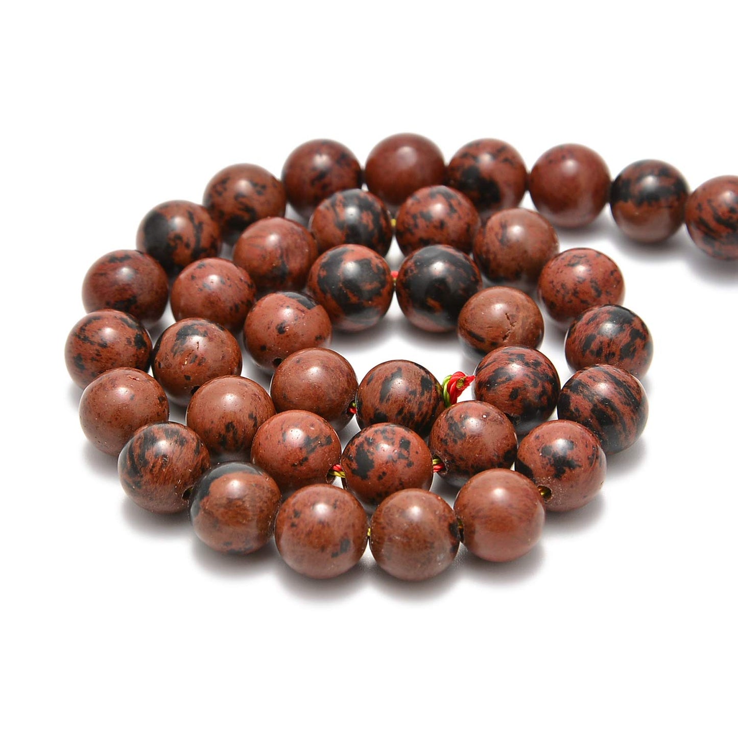 90pcs 4mm Natural Mahogany Obsidian Gemstone Round Spacer Loose Stone Beads for Jewelry Making 15.5" 1 Strand (Mahogany Obsidian, 4mm 90Beads)