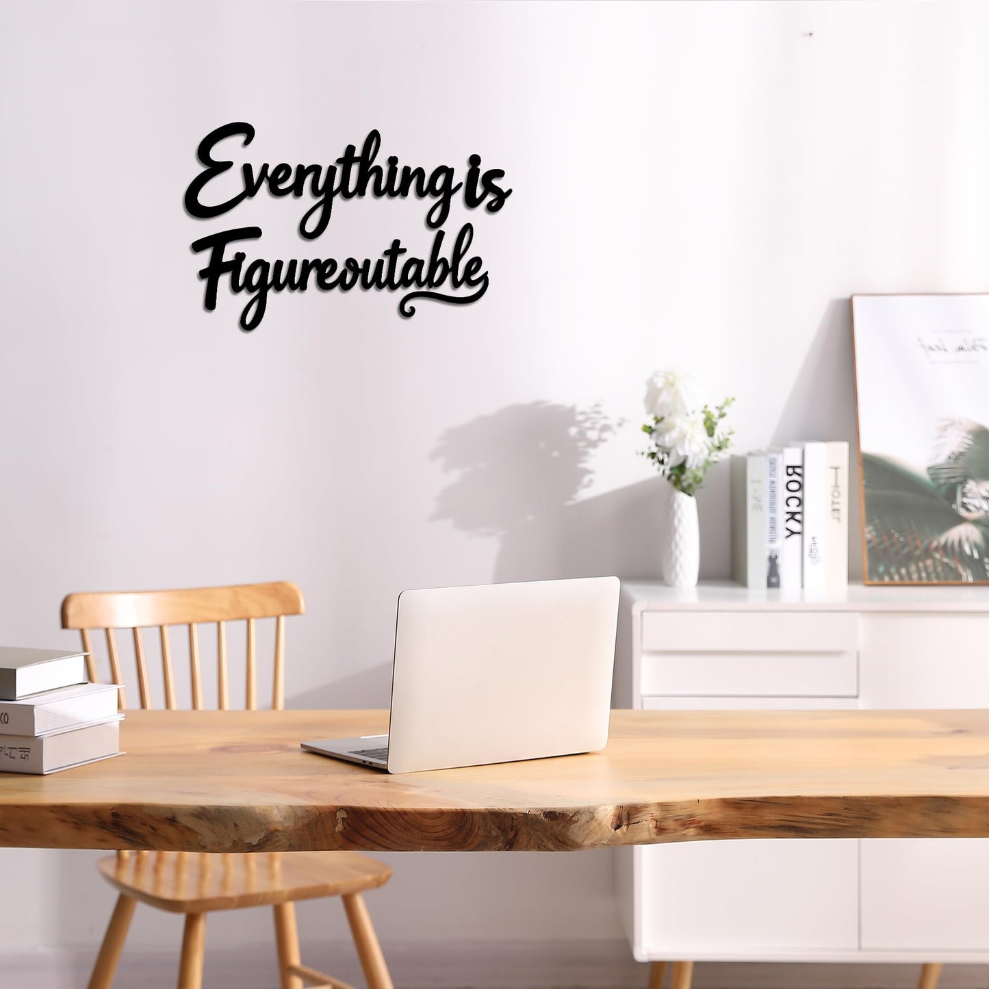 Slickss Everything is Figureoutable Office Wall Decor - Positive Affirmations Wall Art for Inspirational Motivational Wall Decor, Uplifting Office Art and Home Decor for a Motivated Mindset
