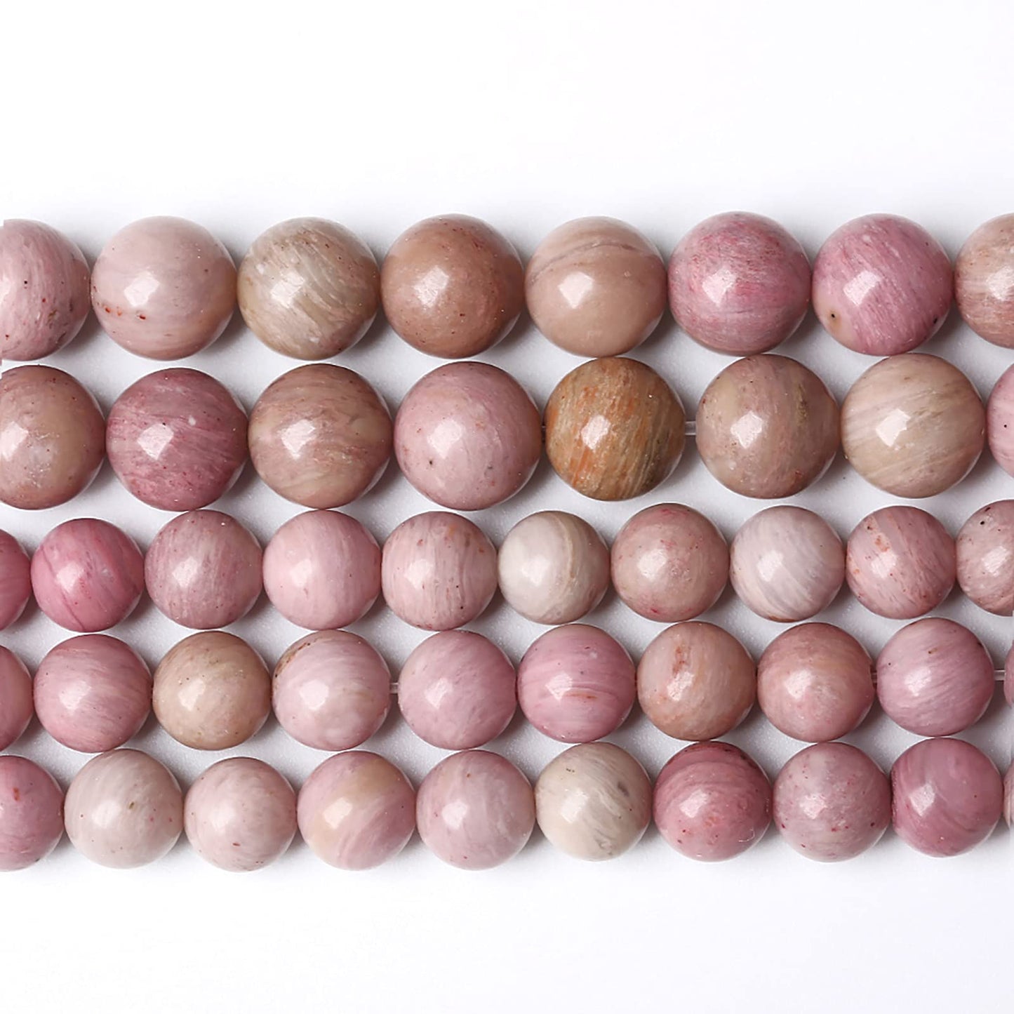 90PCS 4mm AAA Natural Pink Rhodochrosite Beads Stone Round Loose Beads for Jewelry Making DIY Bracelet Necklace 15 Inch,Energy Stone Healing Power (4mm, Rhodochrosite)