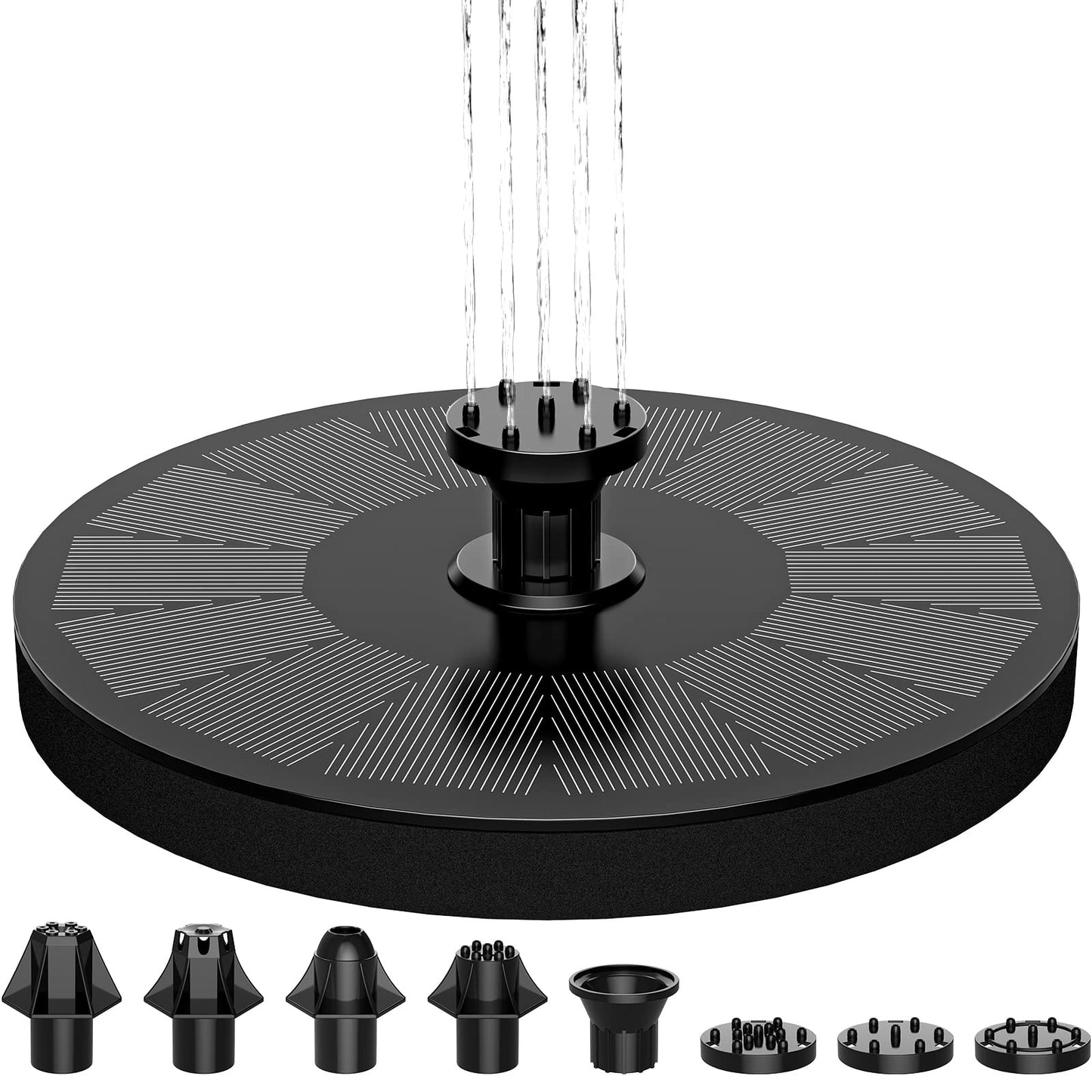 Solar Fountain, Floating Solar Powered Water Fountain Pump for Bird Bath, Garden, Pond, Pool, Outdoor Solar Founatin (2.5W)