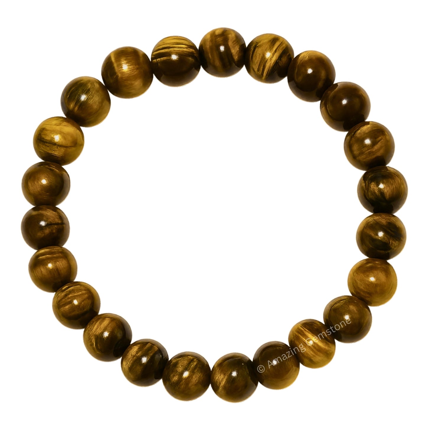 Amazing Gemstone Crystal Bracelet for Women Men's Gifts - Protection Healing Crystal Bracelet - 8mm Gemstone Beaded Stretchable Bracelet Pulseras Para Hombres Mujer Stocking Stuffers Mothers Day Gift (Tiger Eye)