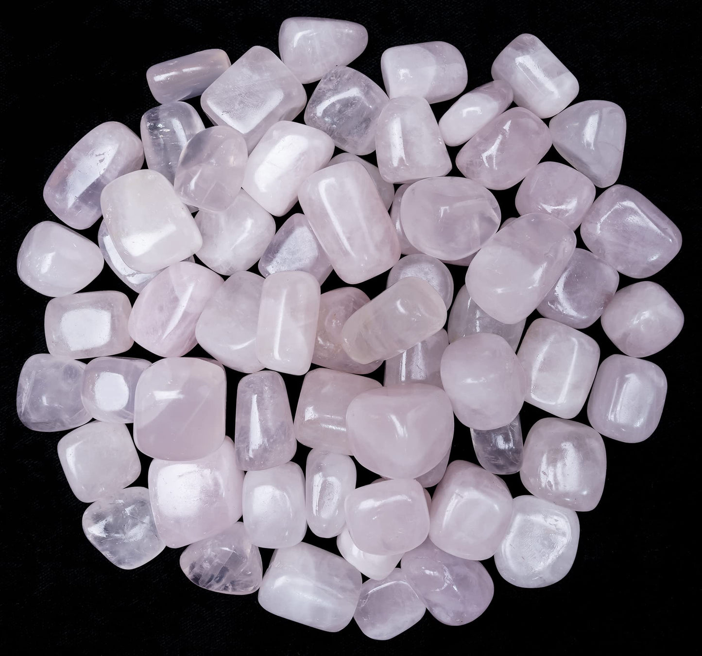 Crocon 1LB Rose Quartz Tumbled Stones and Crystals Bulk 2000+ Carats Natural Crystal Kit for Reiki Healing Polished, Mothers Day, Tumble Stones, Chakra Balancing, Gift, Home Decor Size : 20mm