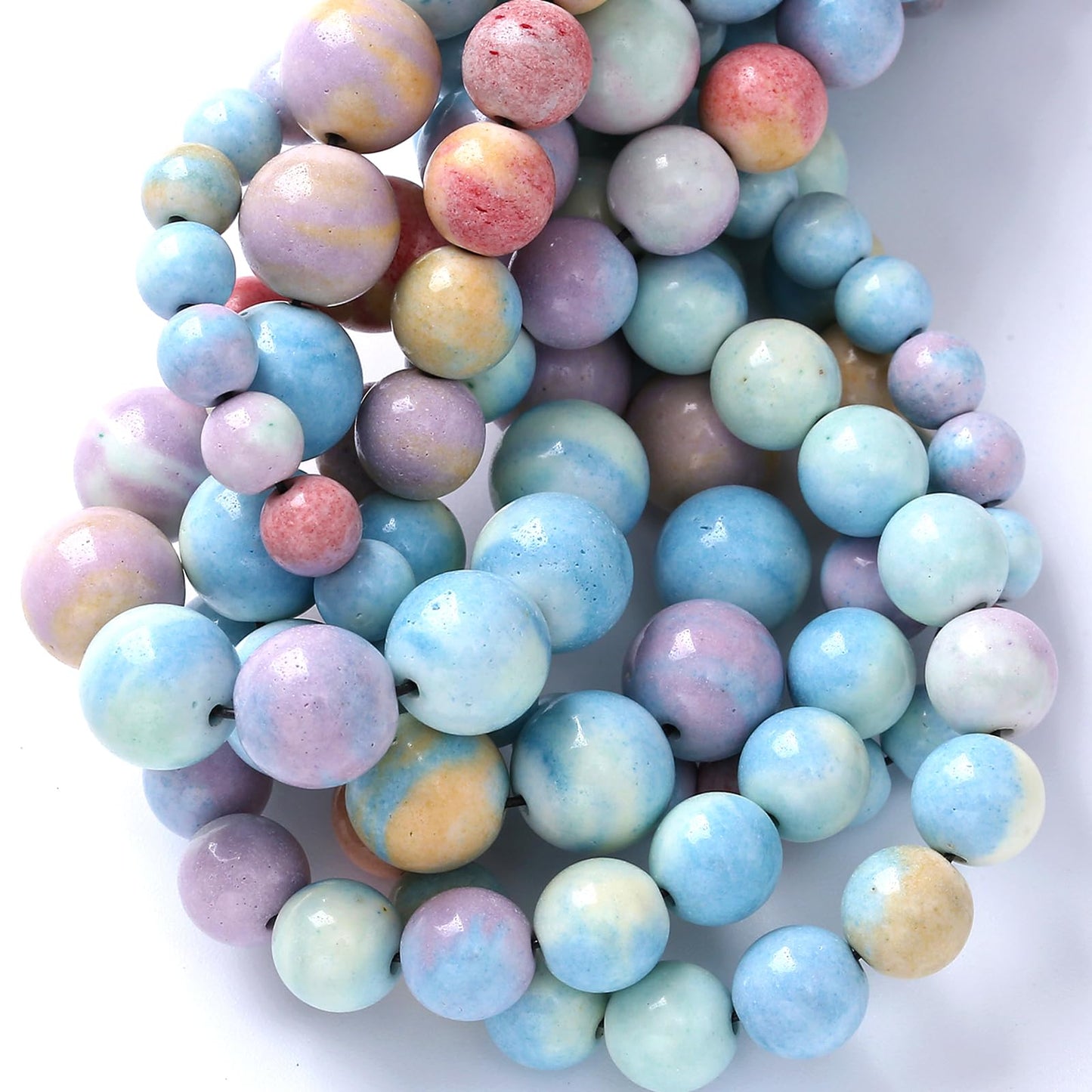 8mm 45pcs Natural Alxa Rainbow Stone Beads for Jewelry Making Energy Healing Power Stone Beads DIY Bracelet Necklace Accessories 15"