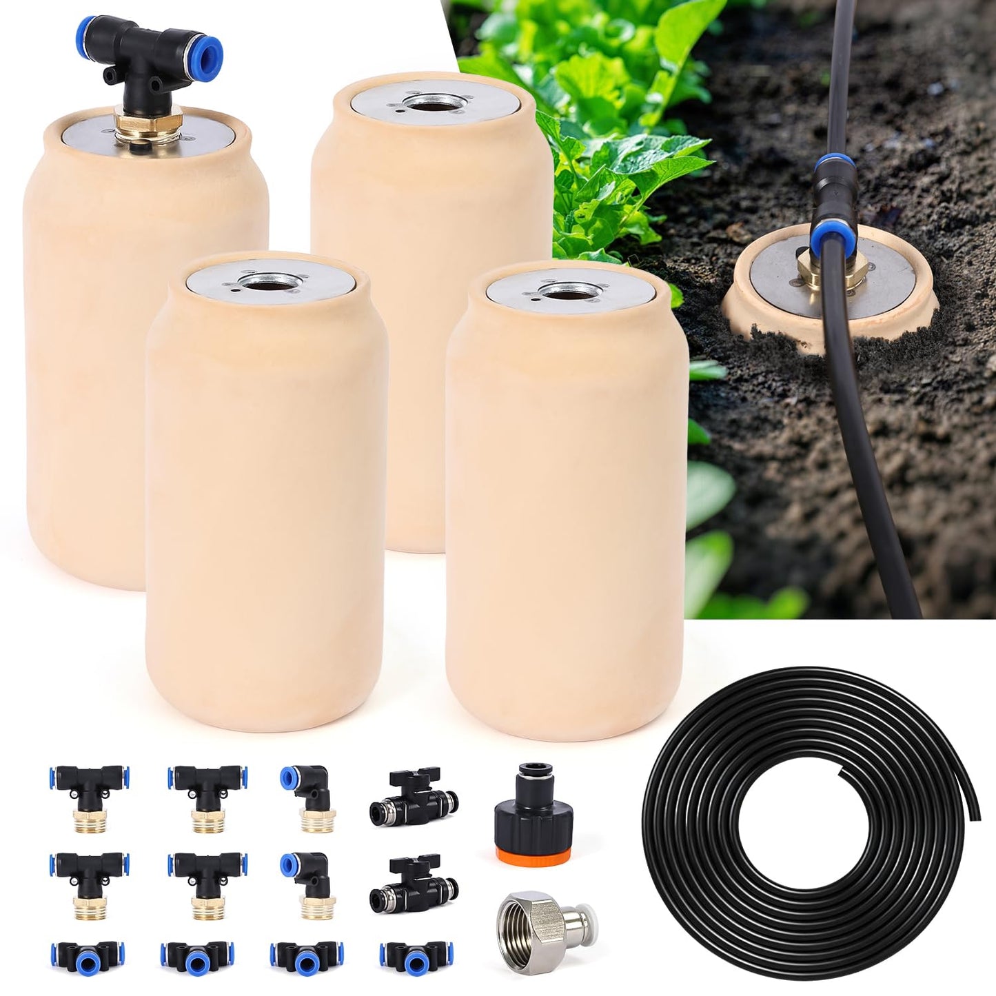 4pcs 17oz Olla Watering System for Your Garden 3.1 * 3.1 * 6in Irrigation System Self Watering Stakes Insert Automatic Watering Devices Self Watering Spikes Indoor Outdoor Plant Watering for Vacation