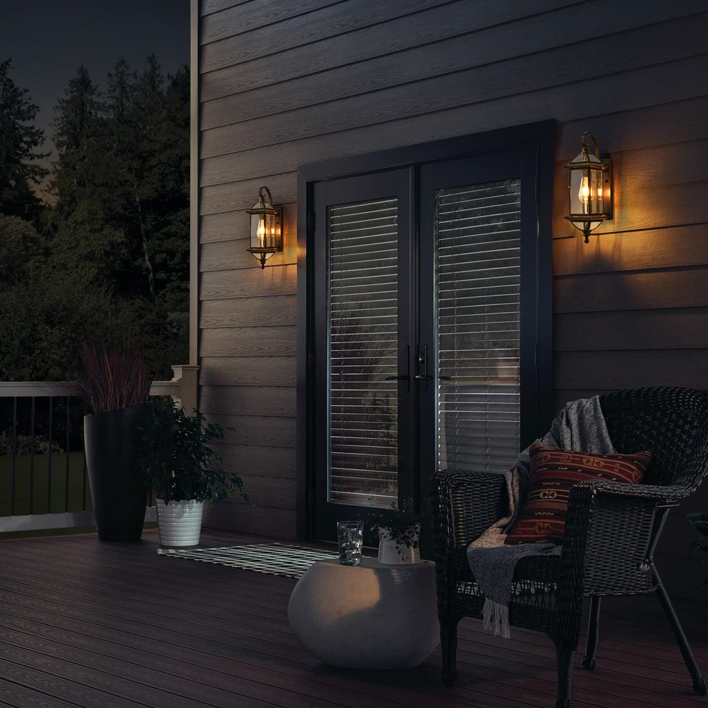 Milaii 18.5" H Copper Outdoor Wall Lights Exterior Waterproof Wall Sconce Light Fixture E26 Socket Oil Rubbed Bronze Porch Light with Clear Glass Lantern Wall Lamp for Front Porch Garage Patio