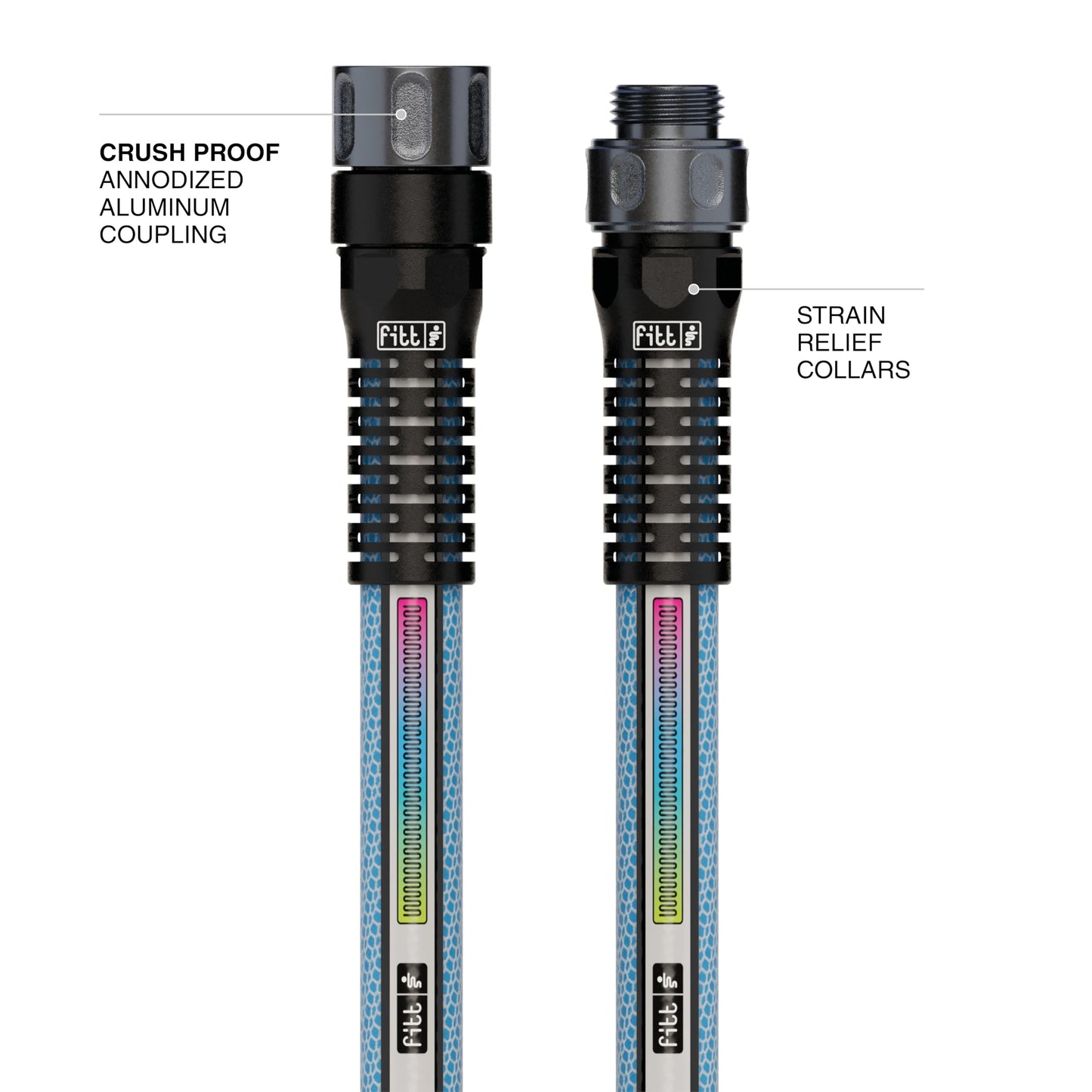 FITT Aquamaster 5/8" 50ft, high performance flexible Garden Hose for intensive Use. Kink-proof