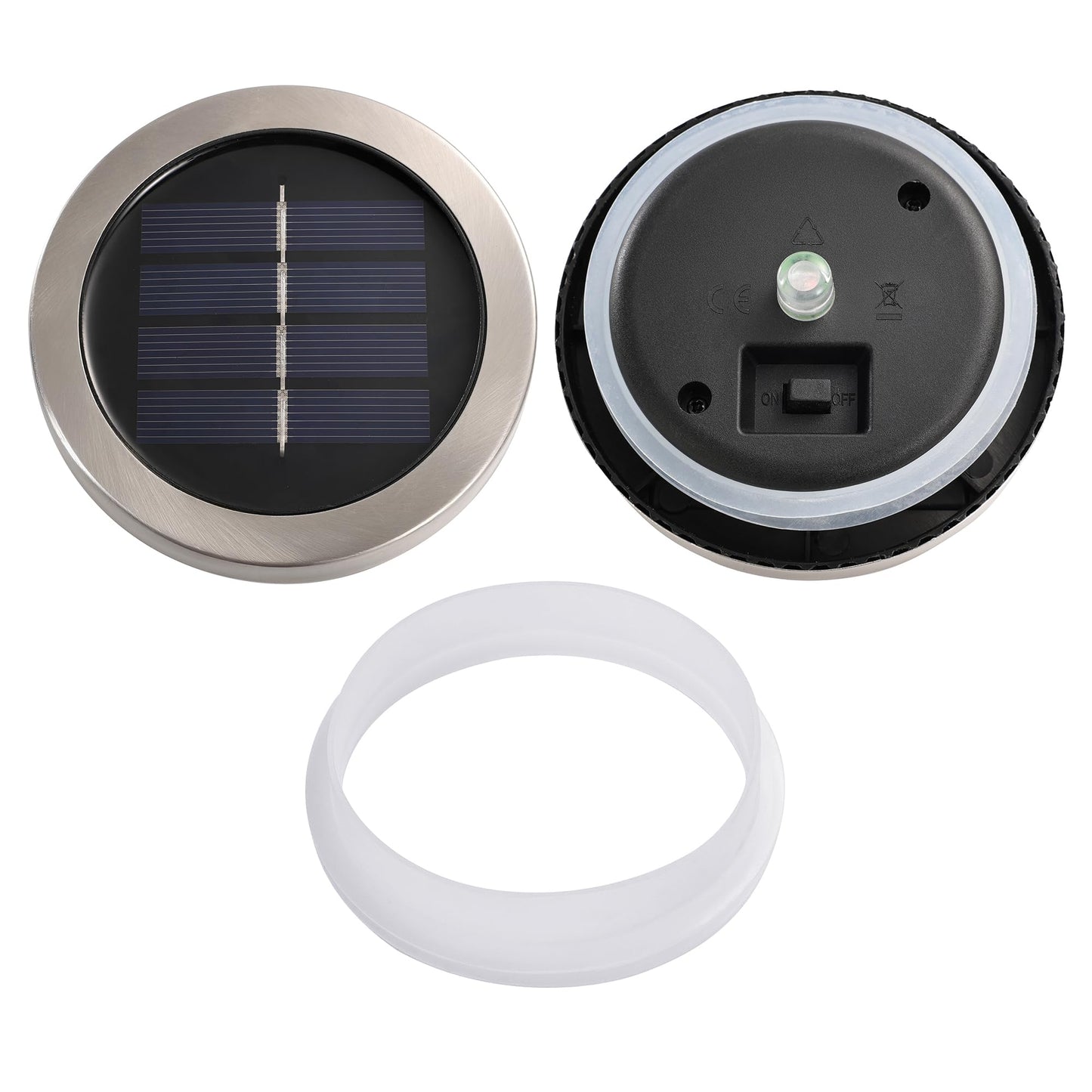 Cooo Christmas Gifts 2 Pack Solar Lanterns Waterproof Outdoor Heavy Crackle Glass a Big Warm LED Stainless Steel Lid 215% Solar for Women Mom Grandma Landscape Path Lights Garden Yard Backyard Decor