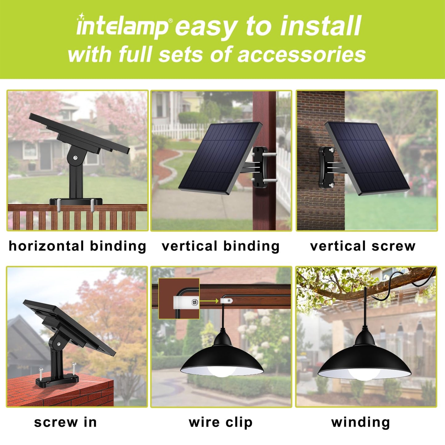 intelamp Solar Pendant Lights Indoor Outdoor, 4000mAh Gazebo Shed Chandeliers with Remote All Day/Night Mode 16.4Ft Hanging Warm White Lighting for Outside Barns Chicken Coop