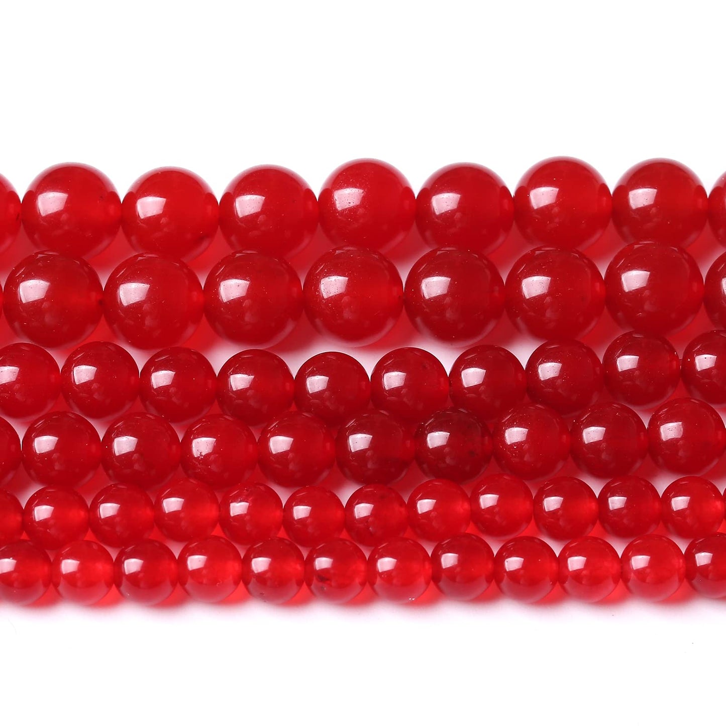 48PCS 8MM Red Chalcedony Beads Energy Healing Beads for DIY Jewelry Bracelet Necklace Making for Jewelry Making 15Inch