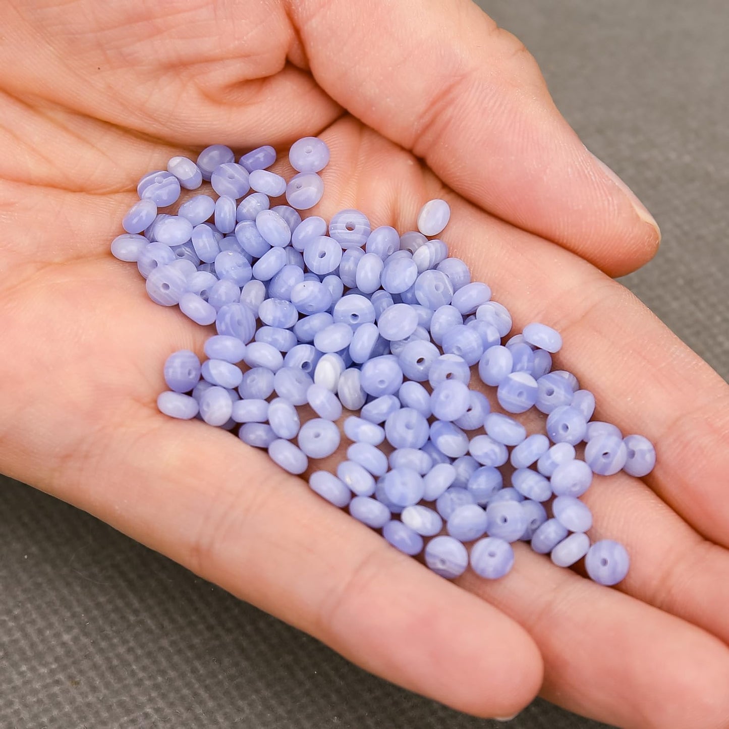 BONNY BOXX 1 Strand (150PCs) Natural 2 * 4mm Purple Agate Rondelle Beads, Natural Abacus Disk Stone Beads Loose Spacer Gemstone for DIY Bracelet Necklace Jewelry Making