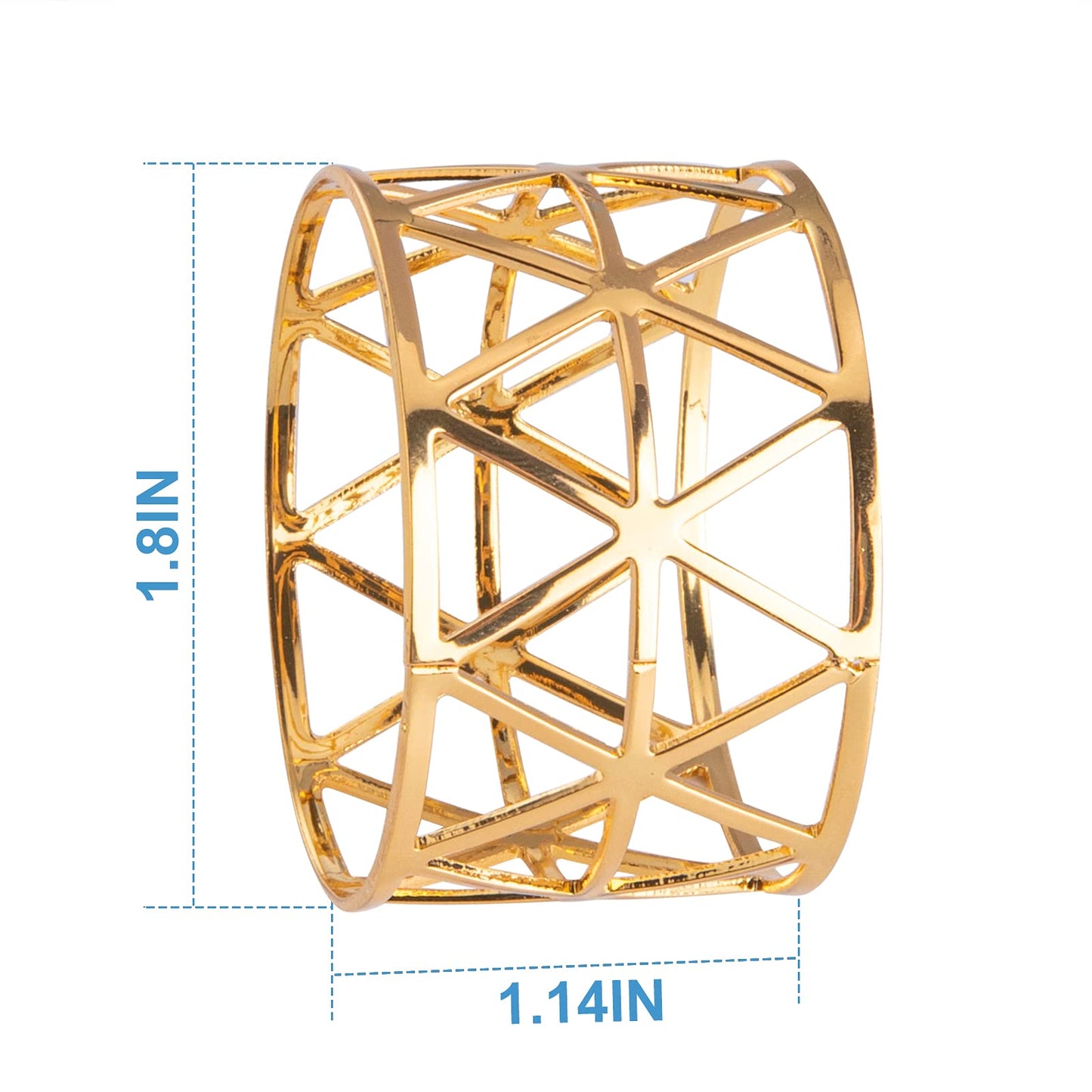 12PCS – Gold Napkin Rings Set of 12, Holiday Napkin Holders for Dining, Anniversary, Birthday, Romantic Candlelight Dinner, Holiday, Party of Table Setting, Wedding Table Decoration