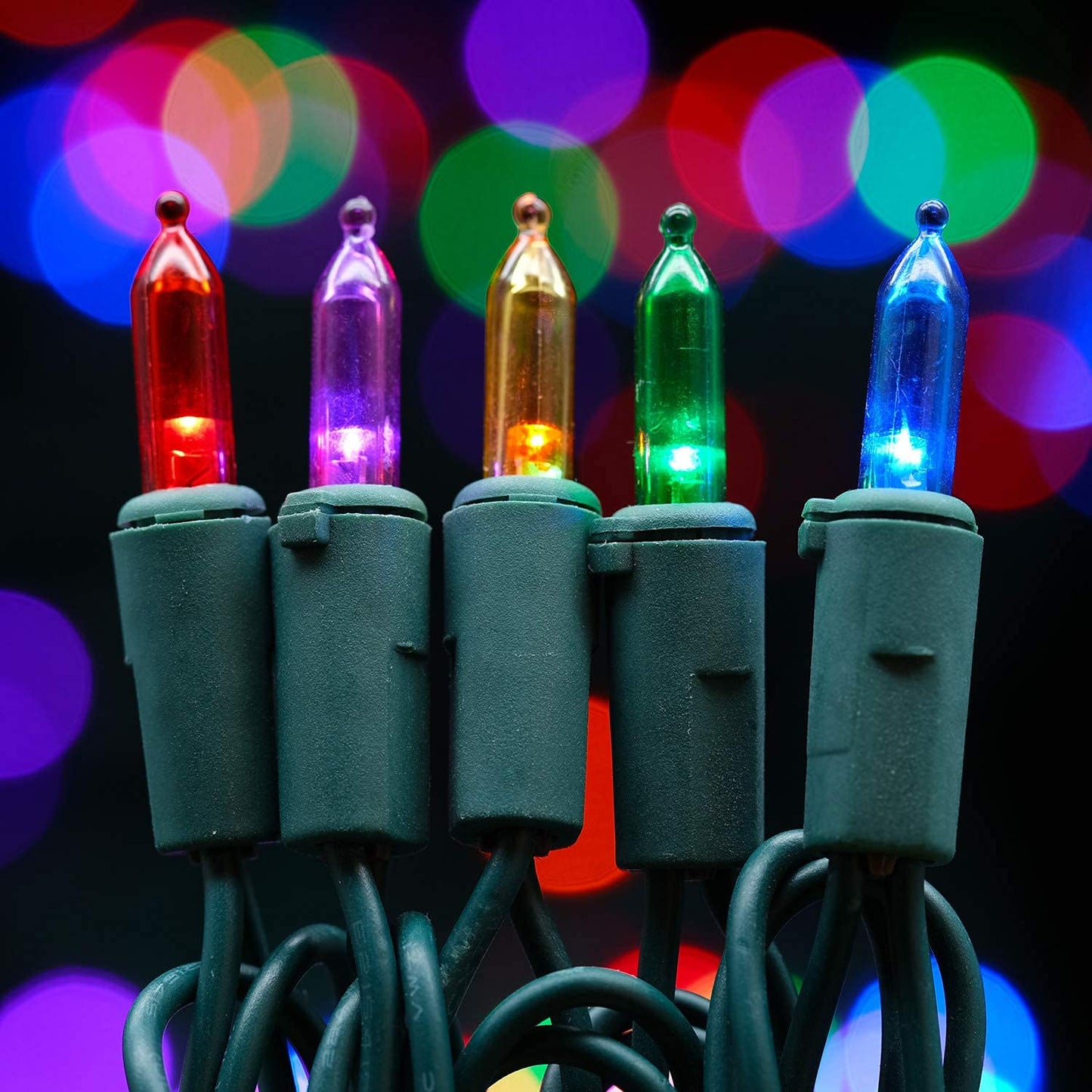 SWEET SHINE 200 Count Multicolor LED Christmas Lights, 66 ft Green Wire UL Certified Commercial Grade Holiday String Light Set (Multicolor)