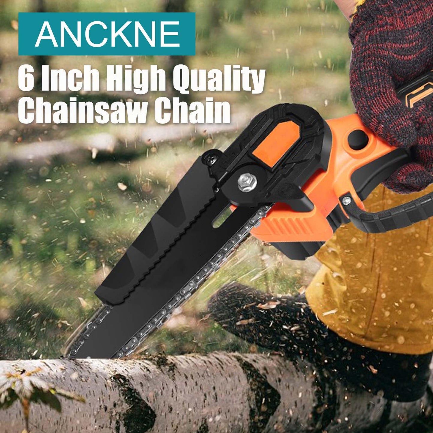 6 Inch Chainsaw Chain, 5 Pieces Replacement Chains for Almost 6-inch Cordless Electric Portable Mini Chainsaws, Durable Carbon 6Inch Chainsaw Chains for Pruning Shears and Wood Cutting