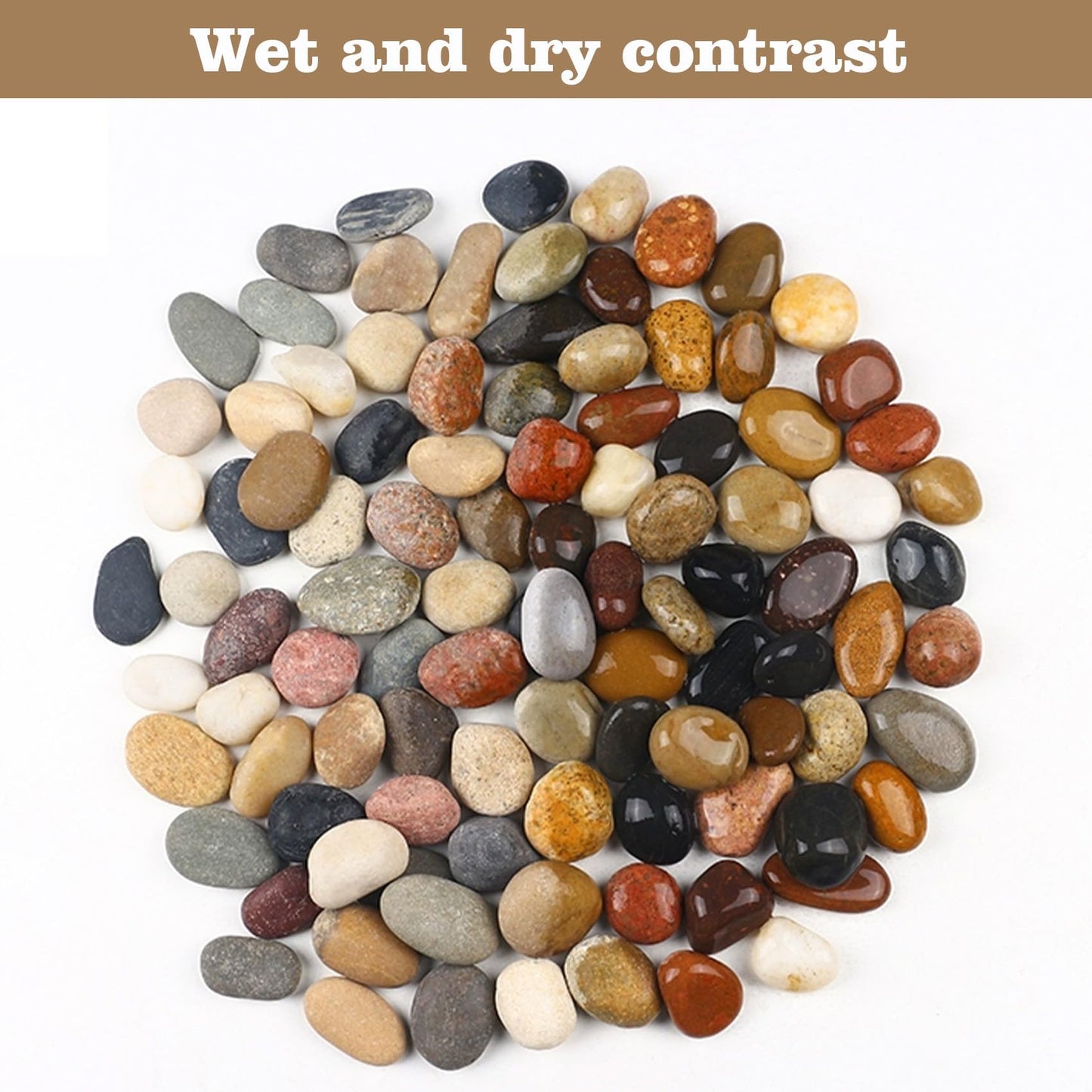 FAHAXIKI Natural River Rocks-40 lbs of Pebbles and River Stones,1-2 Inch Plant Rocks for Landscaping,Garden Paving,Crafting,Walkways,and Outdoor Decorative Stone,Mexican Beach River Rocks