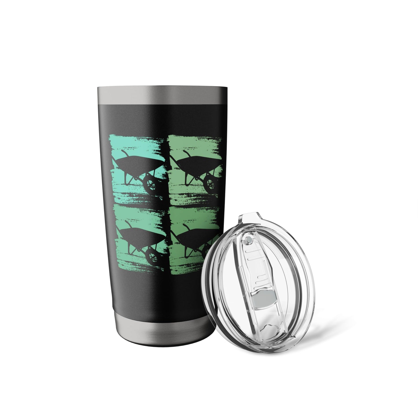Wheelbarrow Gardener Retro Graphic, Wheelbarrow Stainless Steel Insulated Tumbler