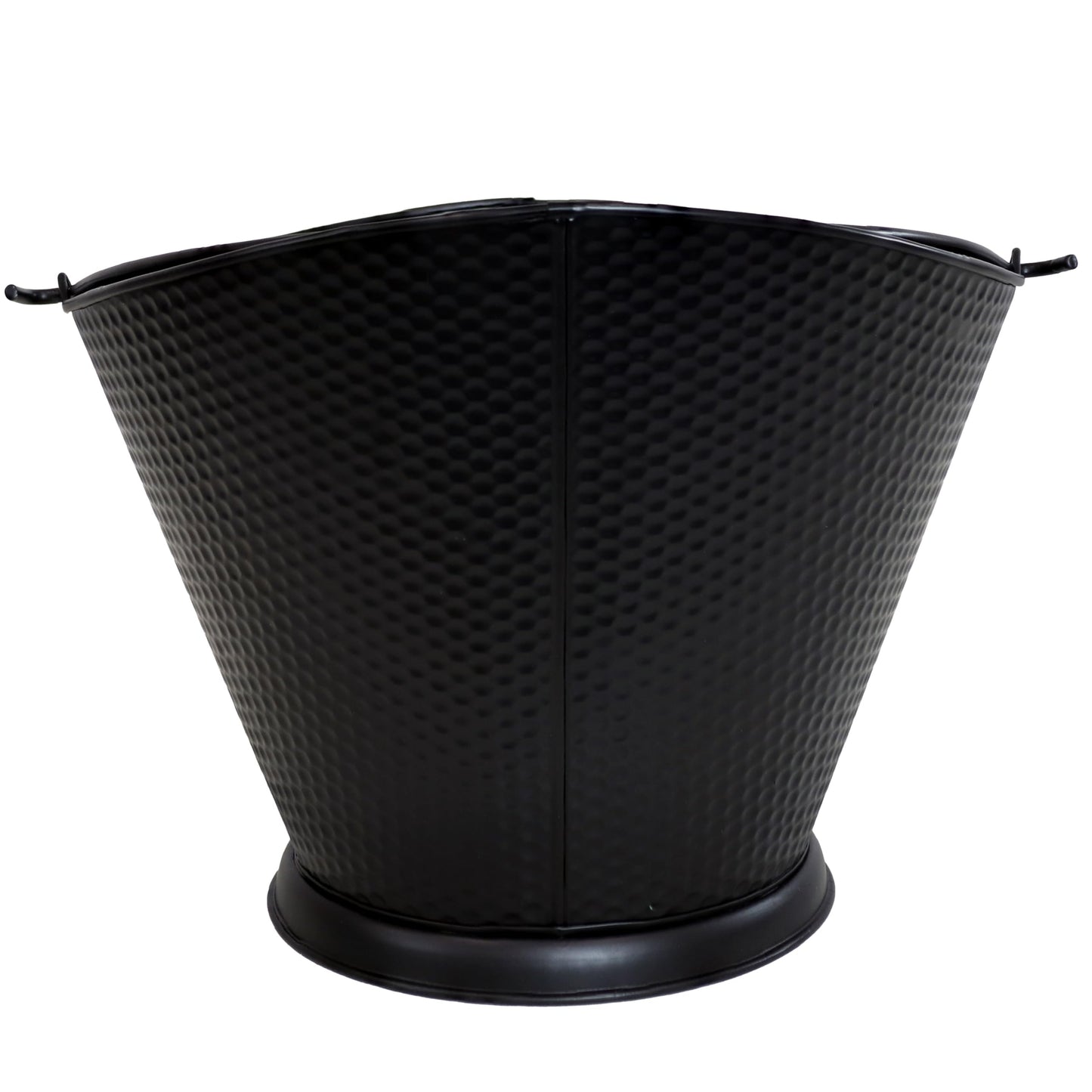Sunnydaze 5-Gallon Fireplace Ash Bucket with Shovel and Brush - Iron Ash Bucket for Indoor Fireplaces or Outdoor Fire Pits