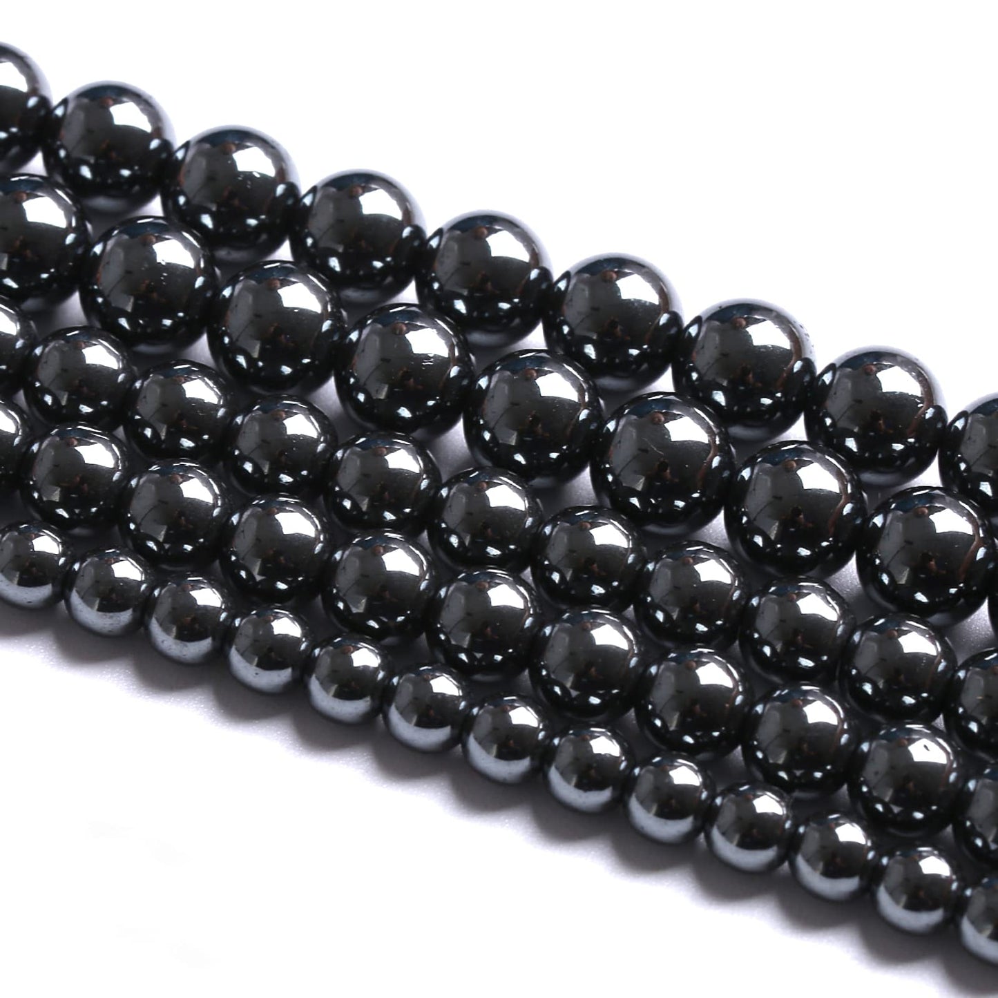 6mm 70PCS Black Hematite AAA Grade Spacer Round Loose Beads for Jewelry Making DIY Bracelet