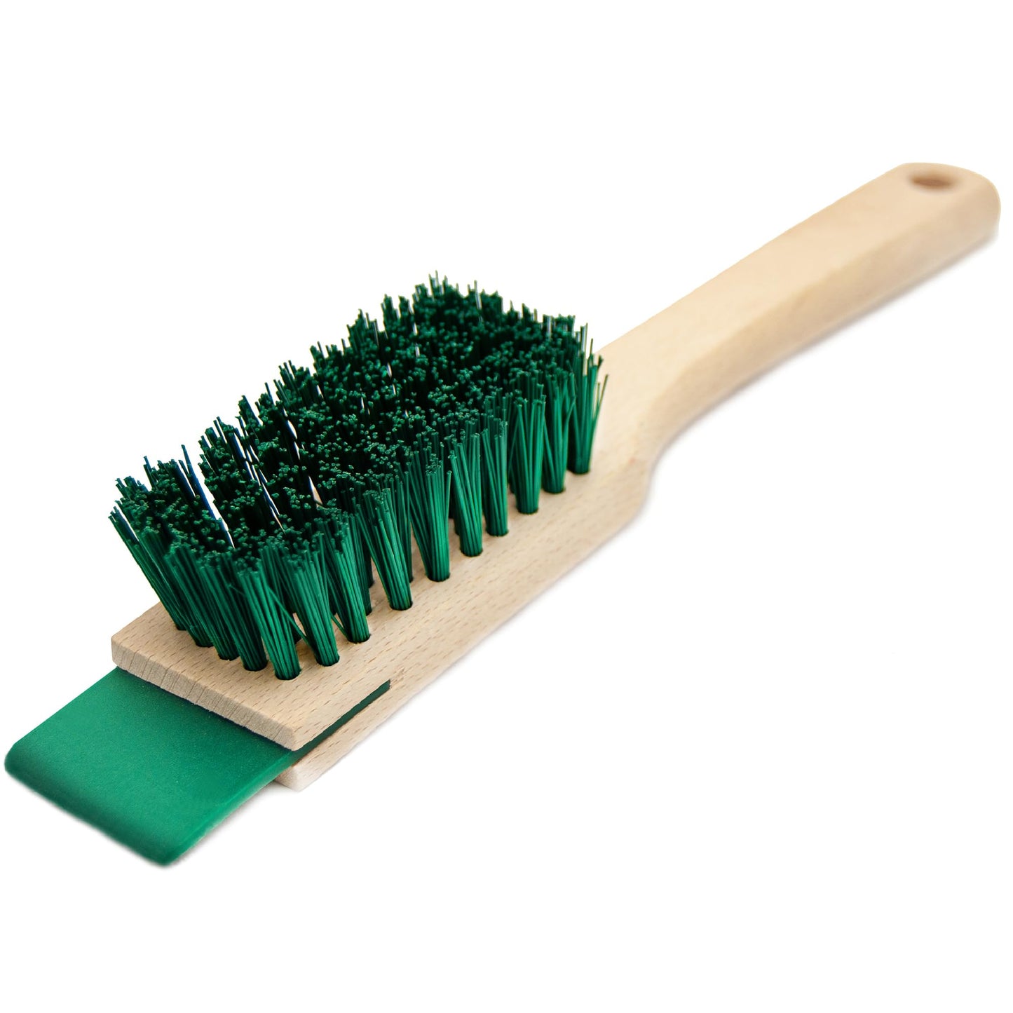Heavy Duty Scrubbing Brush - Stiff Bristle Scraper, Wooden Handle, Universal Outdoor Cleaning Tool