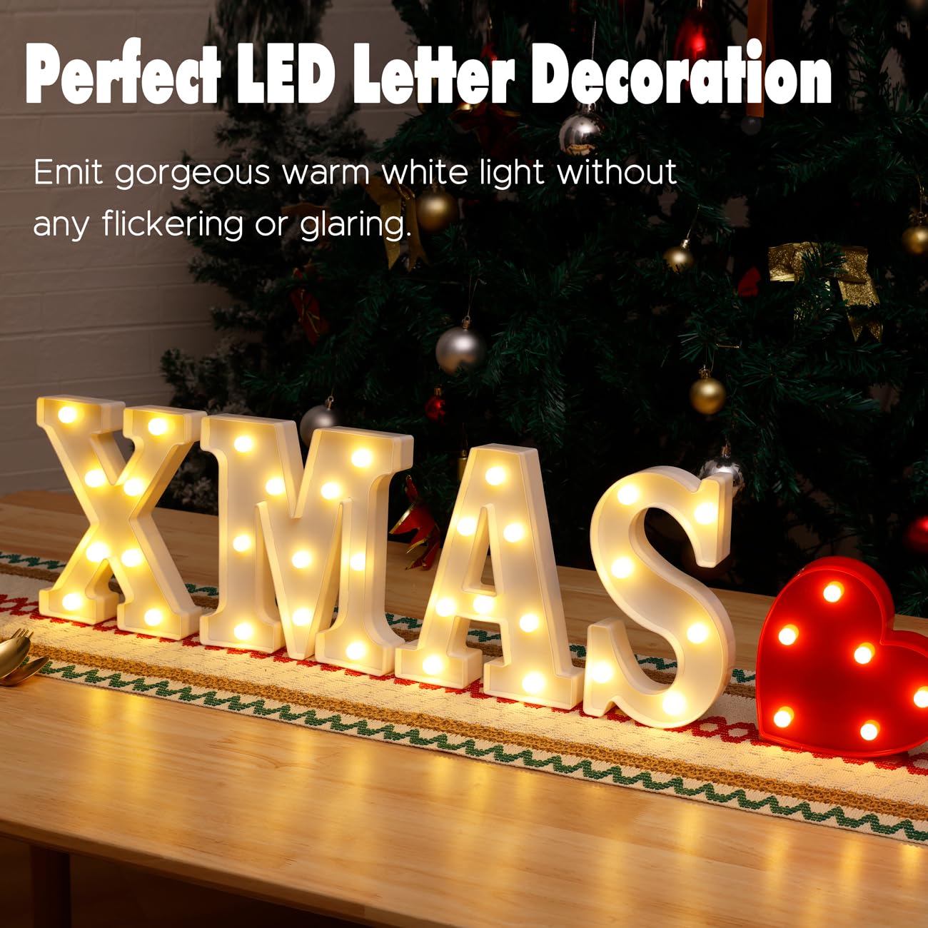 DyingSwan Small Led Marquee Letters, Light Up Letters, 8.58 Inch Led Letter Lights, Battery Powered Lighted Sign for Table, Party, Birthday, Christmas Decor (Letter S)