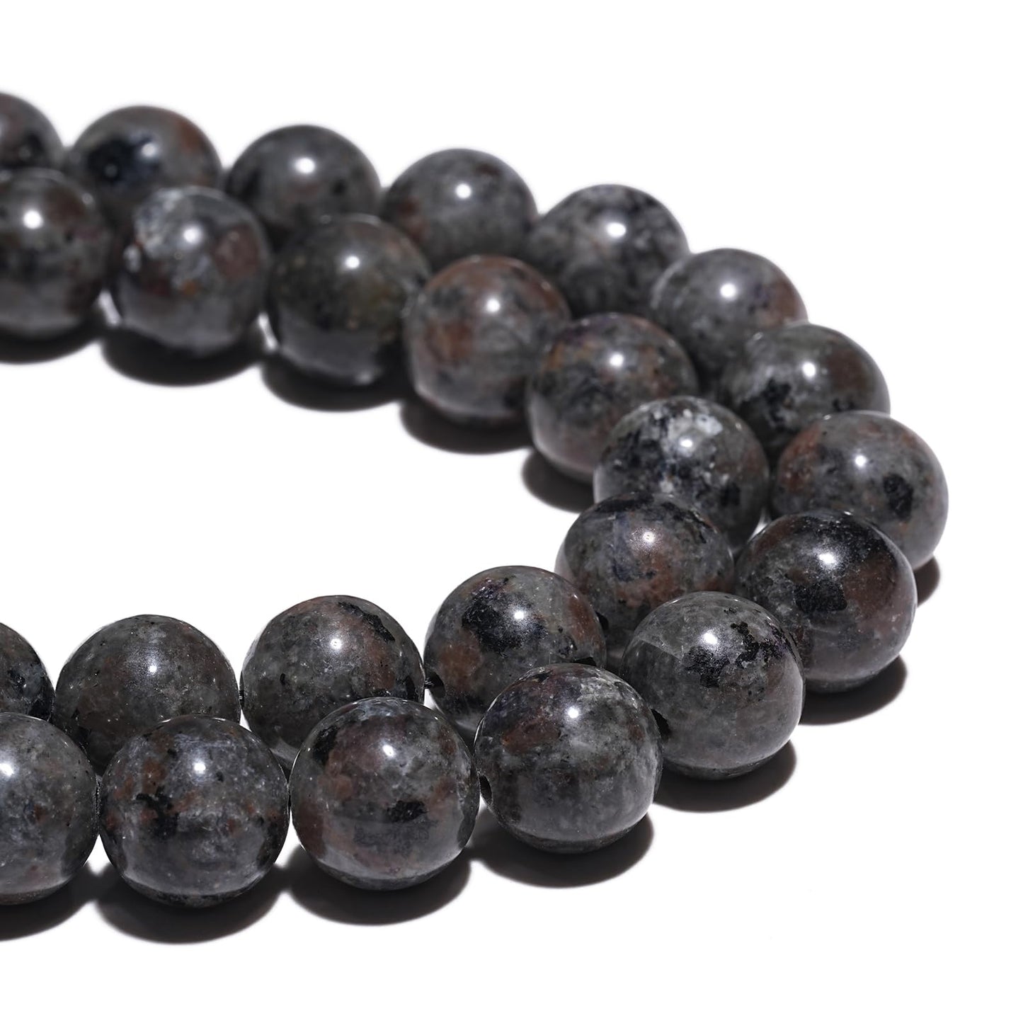 10mm Natural Flame Yooperlite Gemstone Beads Polished Round Smooth Stone Beads for Bracelets Jewelry Making 15inch Loose Beads
