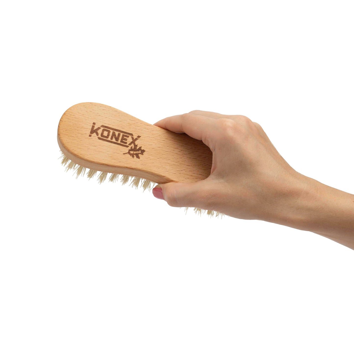 Konex Heavy-Duty Peanut-Shaped Brush 2-Pack, Durable and Long-Lasting Design for Tough Surfaces, Home and Industrial Use