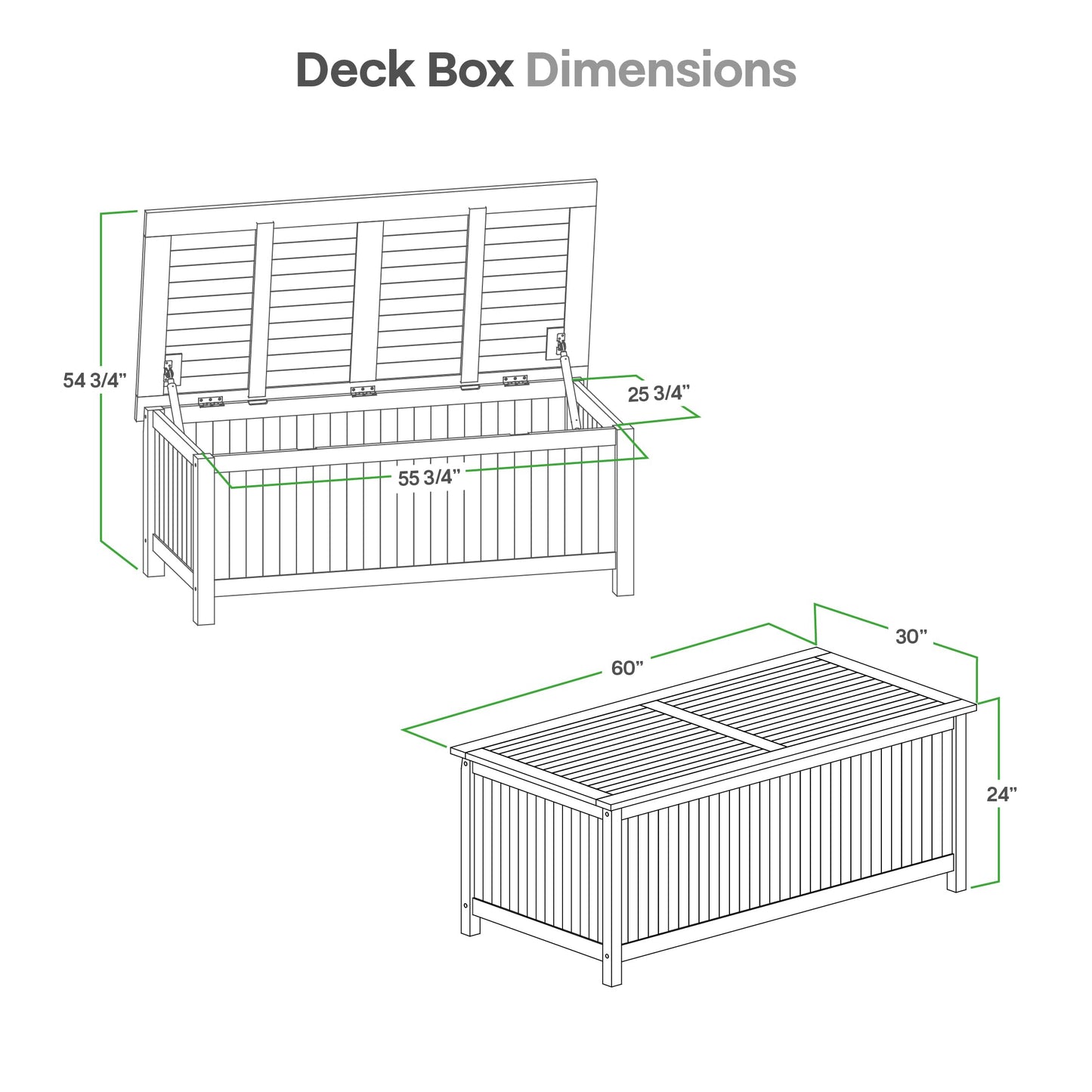 Cambridge Casual Arie 60-Inch Teak Outdoor Deck Box Storage Chest, Weather-Resistant Patio Organizer with Soft-Close Lid for Pool, Garden & Backyard