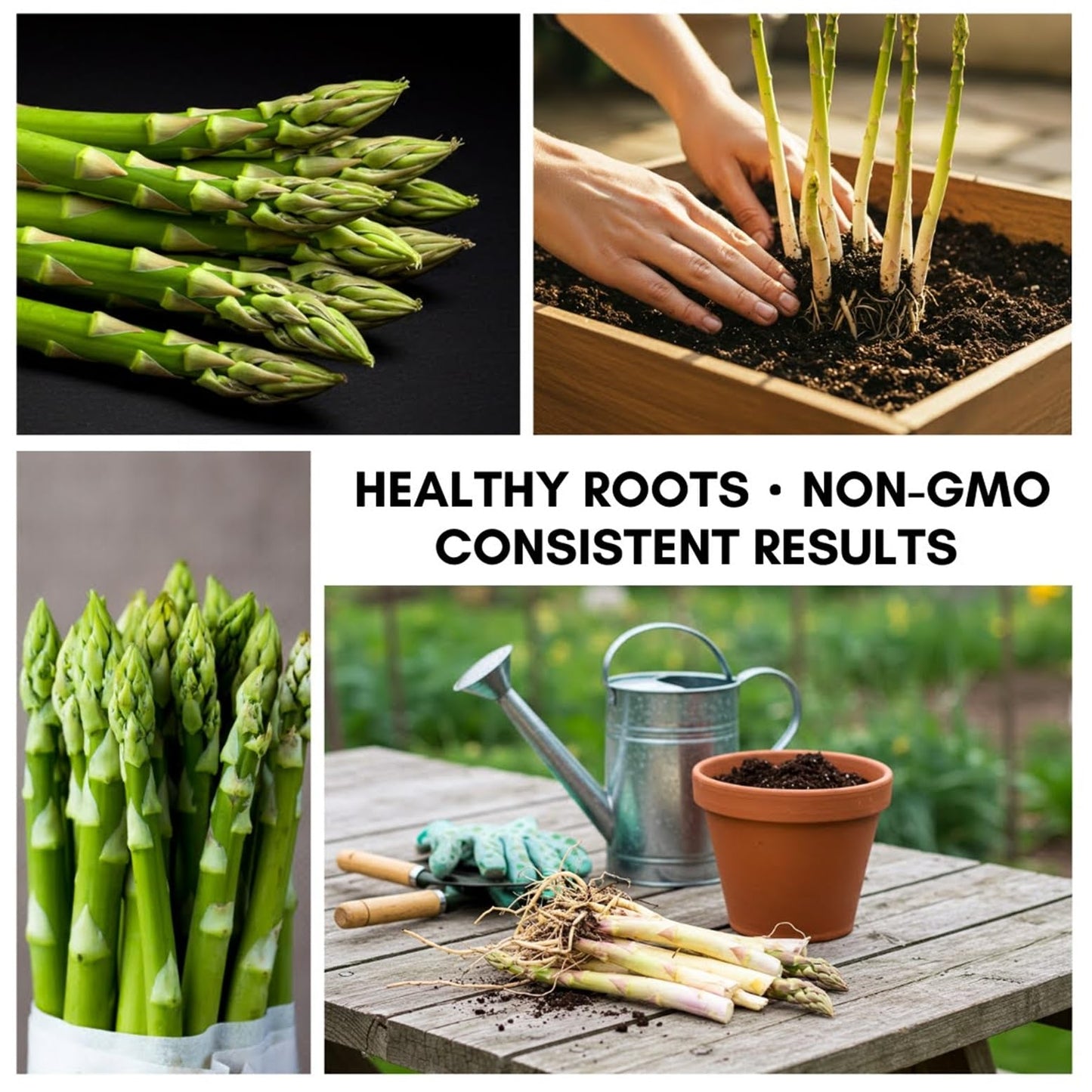 Jersey Giant Live Asparagus Bare Root Plants - 2yr Crowns - Grow Giant Asparagus (5 Plant)