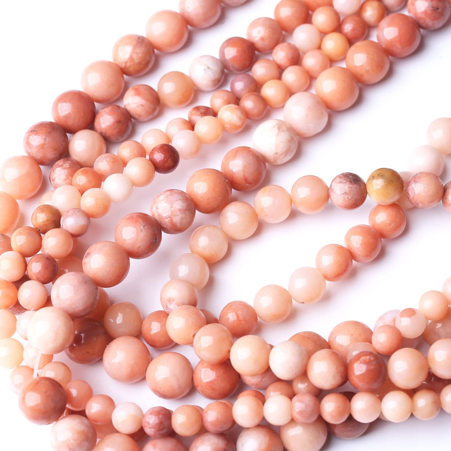 10MM Pink Aventurine Round Loose Beads Natural Gem Beads Crystal Energy Stone Beads for Jewelry Making DIY Bracelet Necklace