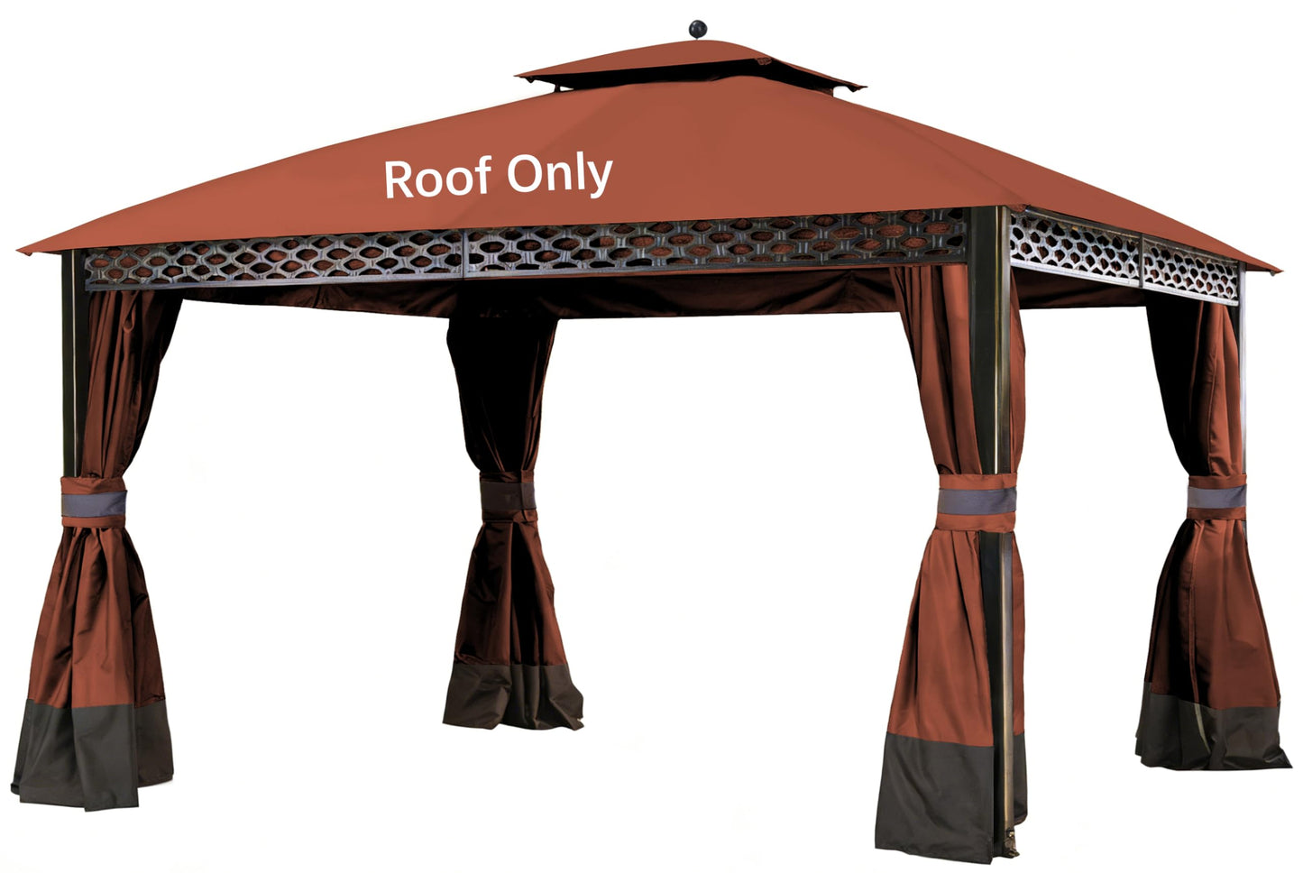 SCOCANOPY Replacement Top for 10X12Ft Oakmont Gazebo L-GZ1188PST-A,Pinehurst L-GZ1188PST,South Hampton Gazebo L-GZ659PST(Rust Red)