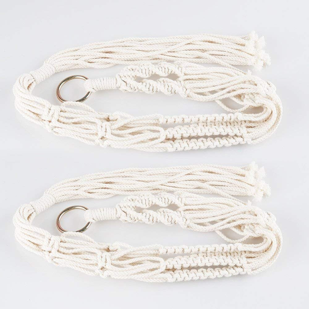 Onwon Macrame Plant Hanger Basket Liners Cotton Rope 40 inch 4 Legs, Elegant for Home Garden, Patio and Office, Indoor & Outdoor Decoration (4 Packs)